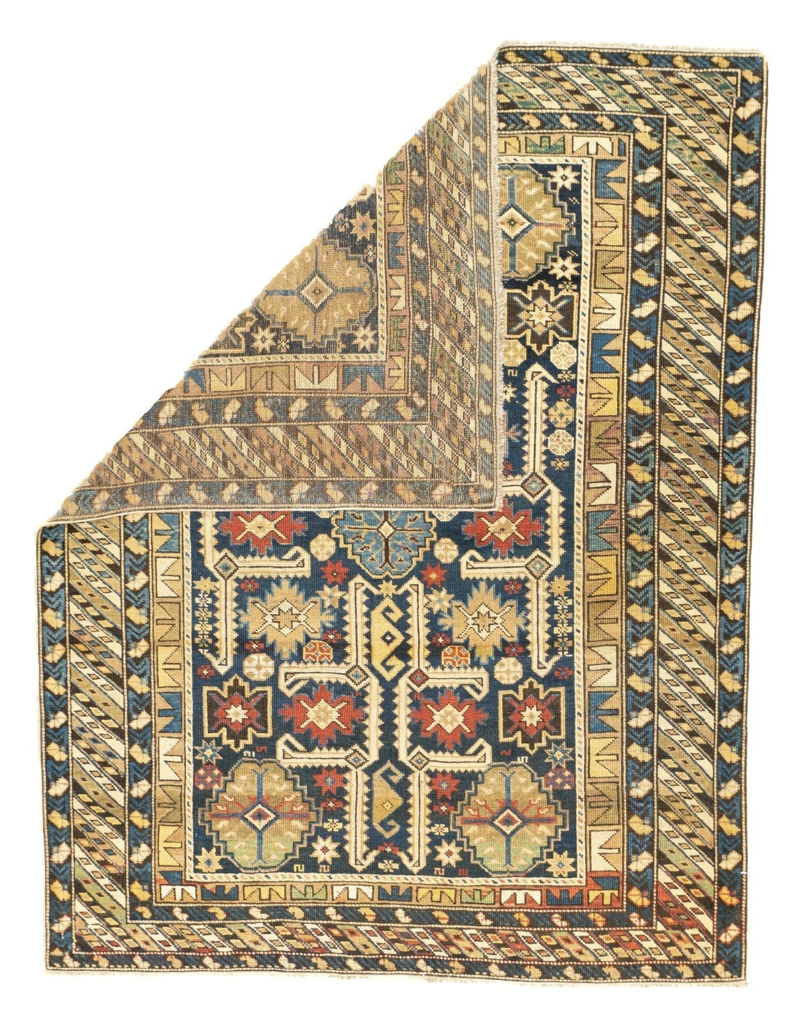 Antique Caucasian Kuba Rug 3'10'' x 5'0"