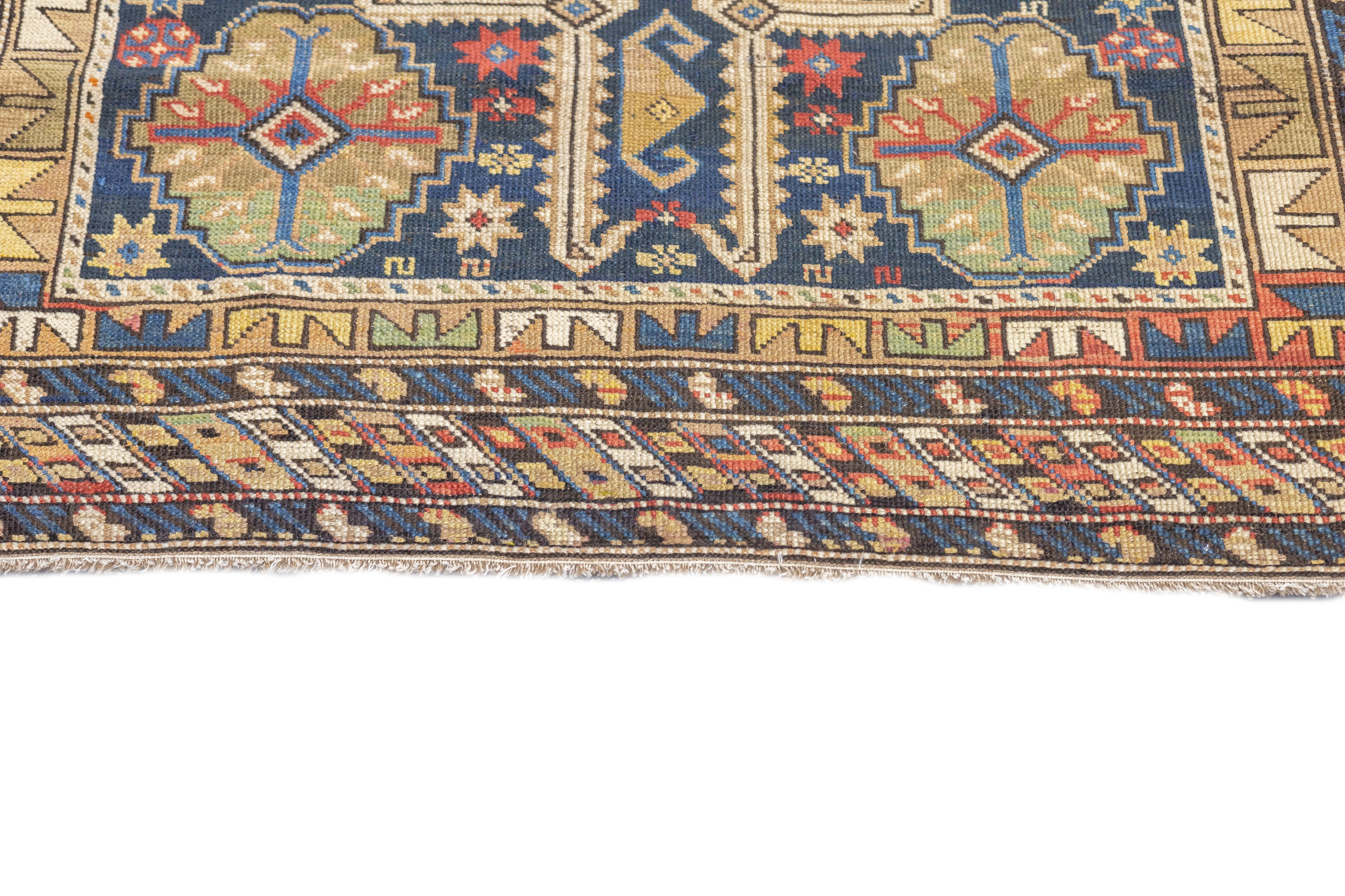 Antique Caucasian Kuba Rug 3'10'' x 5'0"