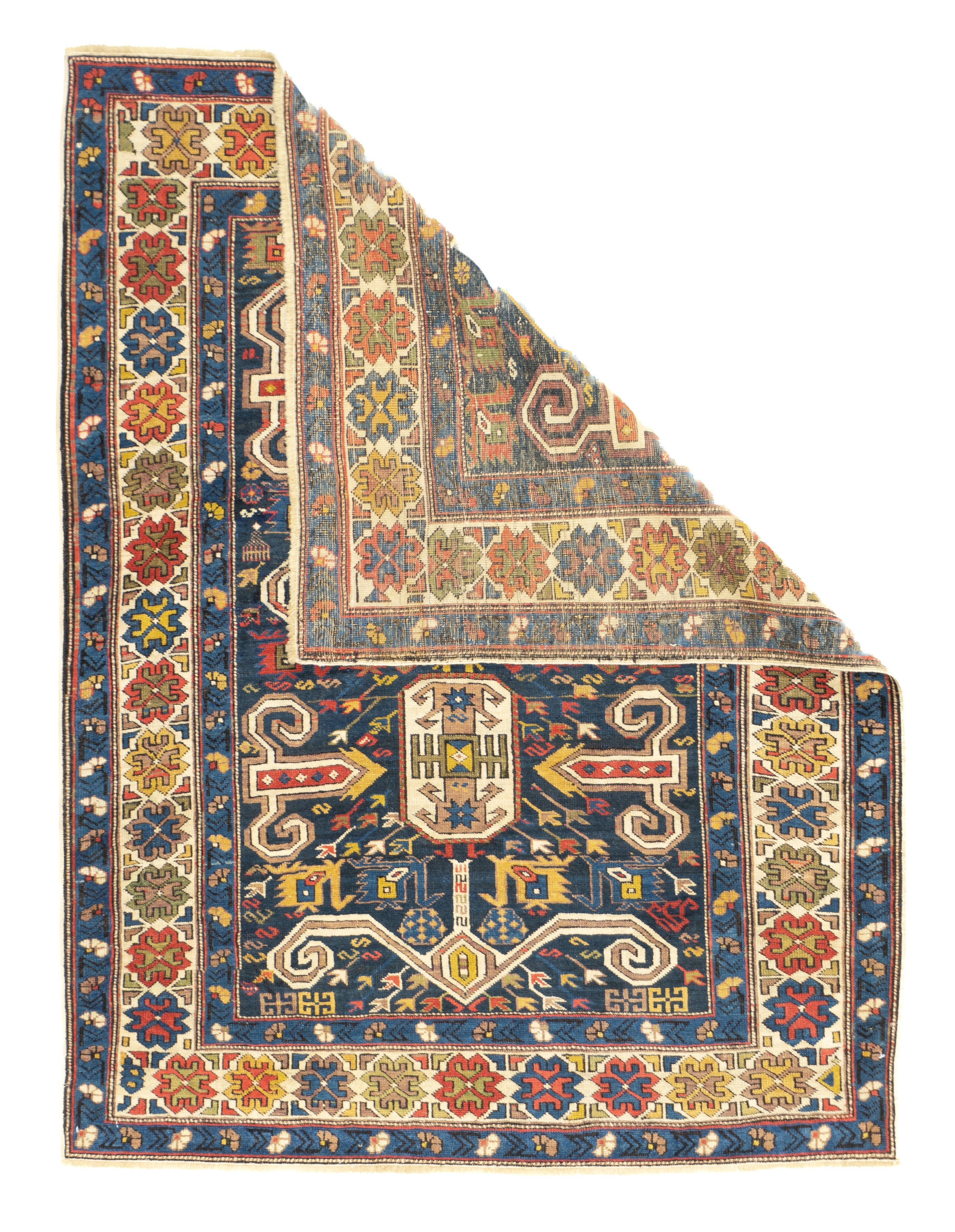 Antique Caucasian Perpedil Rug 3'10'' x 5'0"