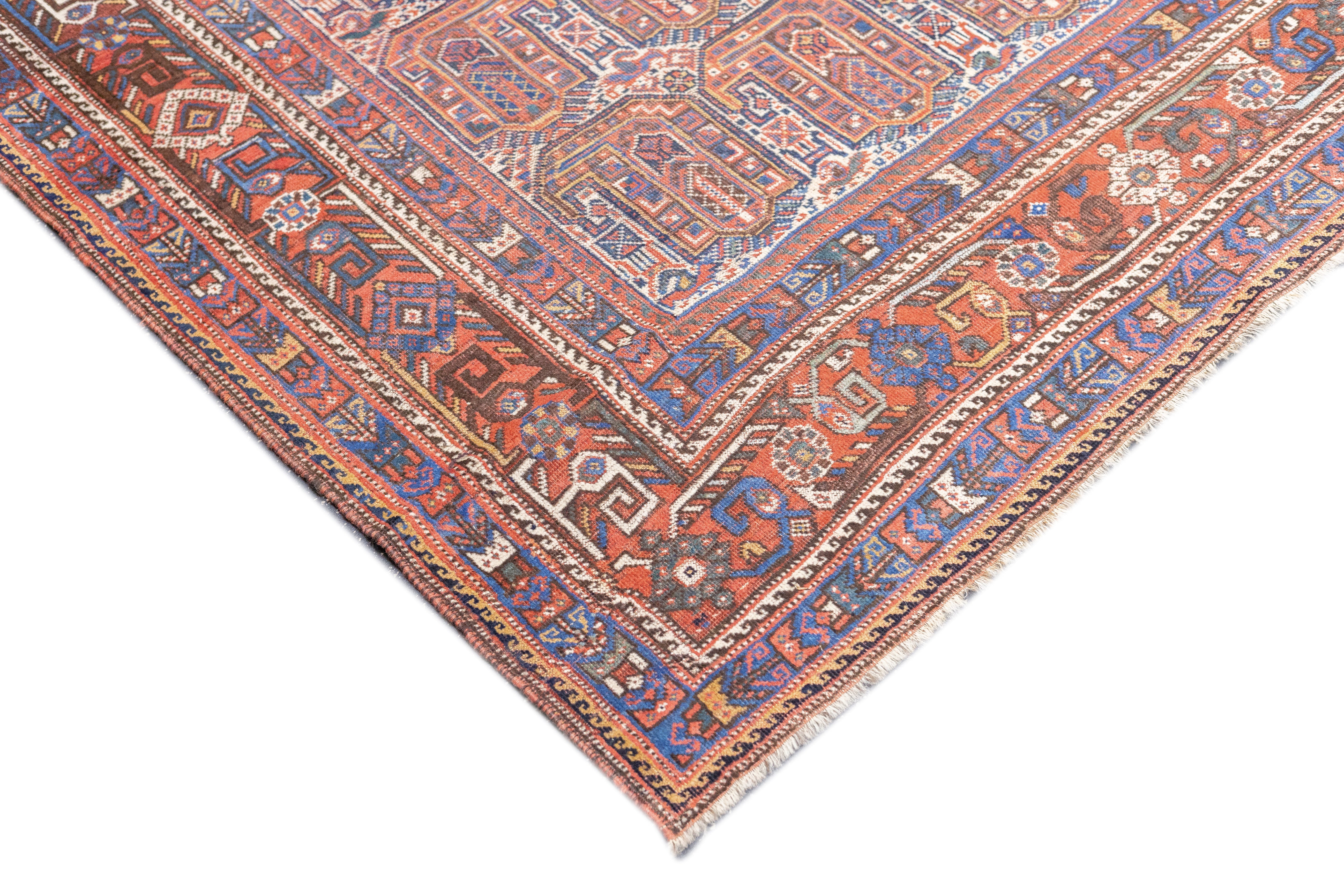 Antique Khamseh Rug 4'10'' x 5'11''