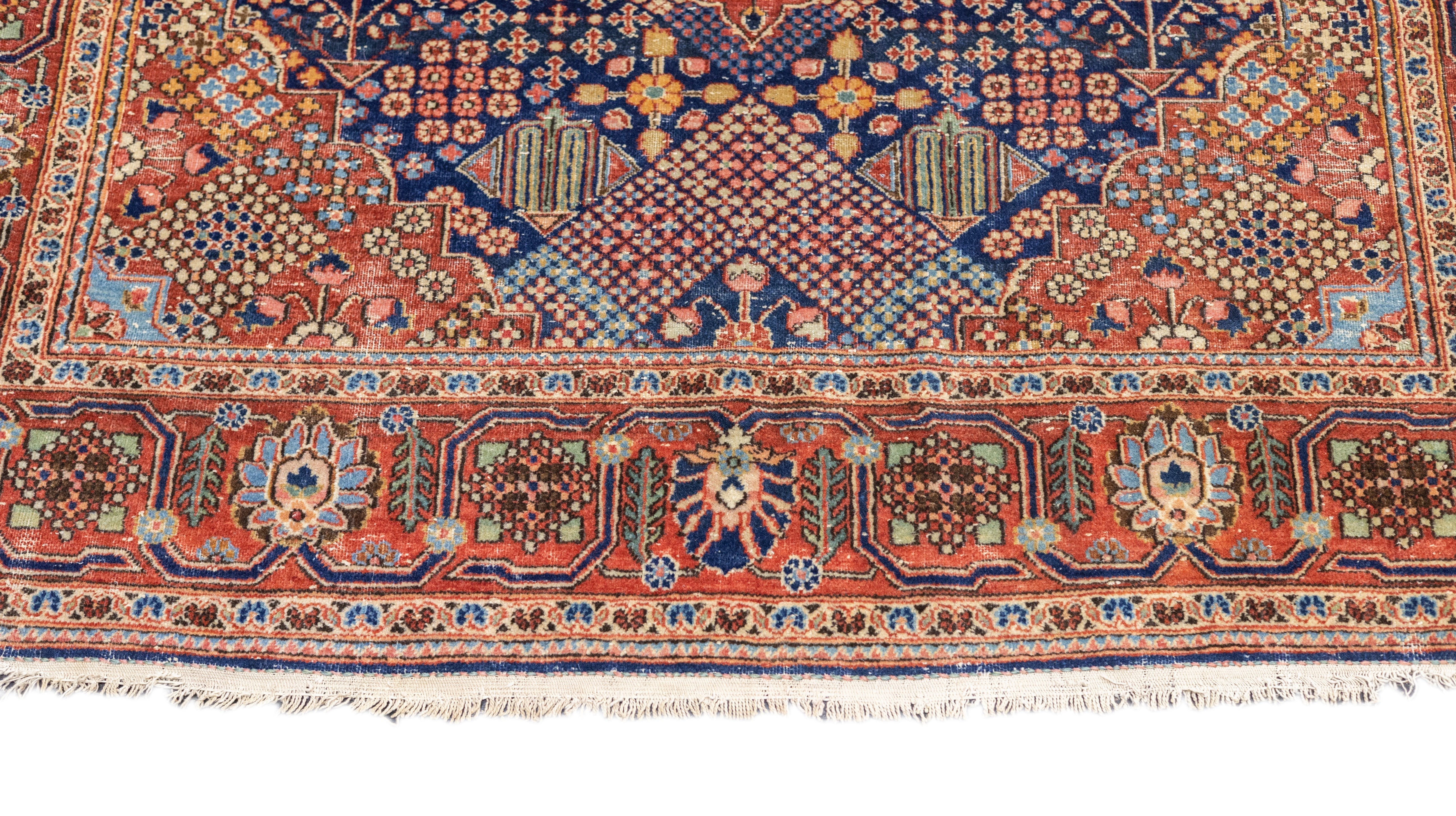 Antique Dabir Kashan Rug 4'2'' x 6'5''