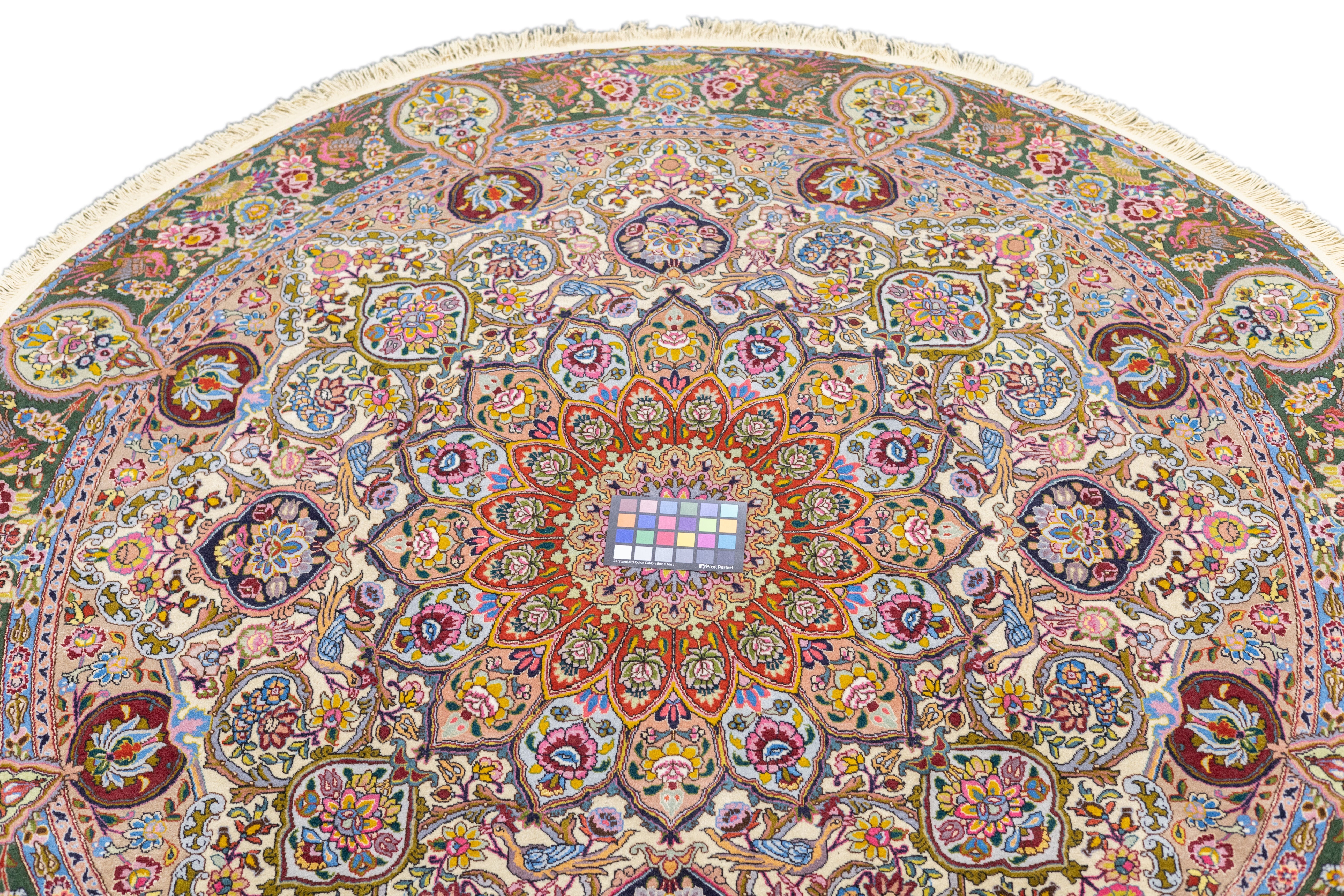Extremely Fine Tabriz Wool & Silk Rug 5'11'' x 5'11''