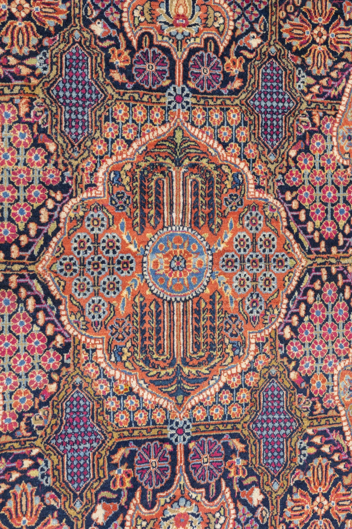 Antique Dabir Kashan Rug 4'5'' x 6'10''