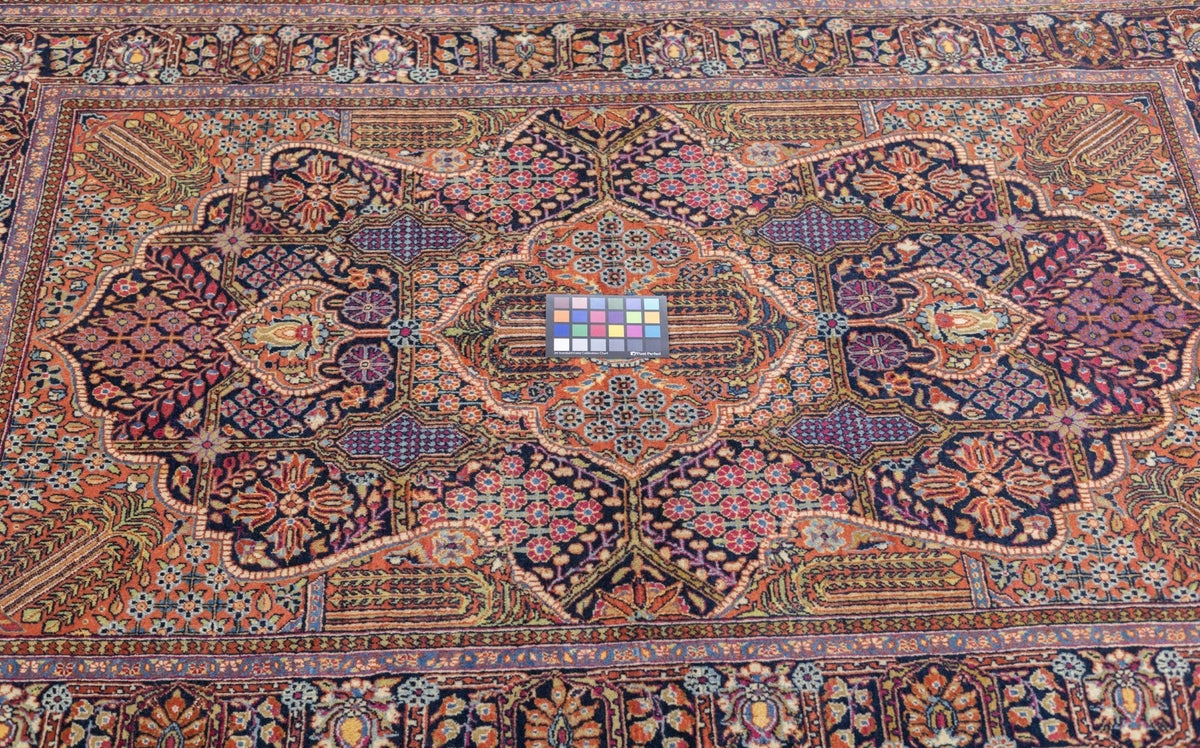 Antique Dabir Kashan Rug 4'5'' x 6'10''