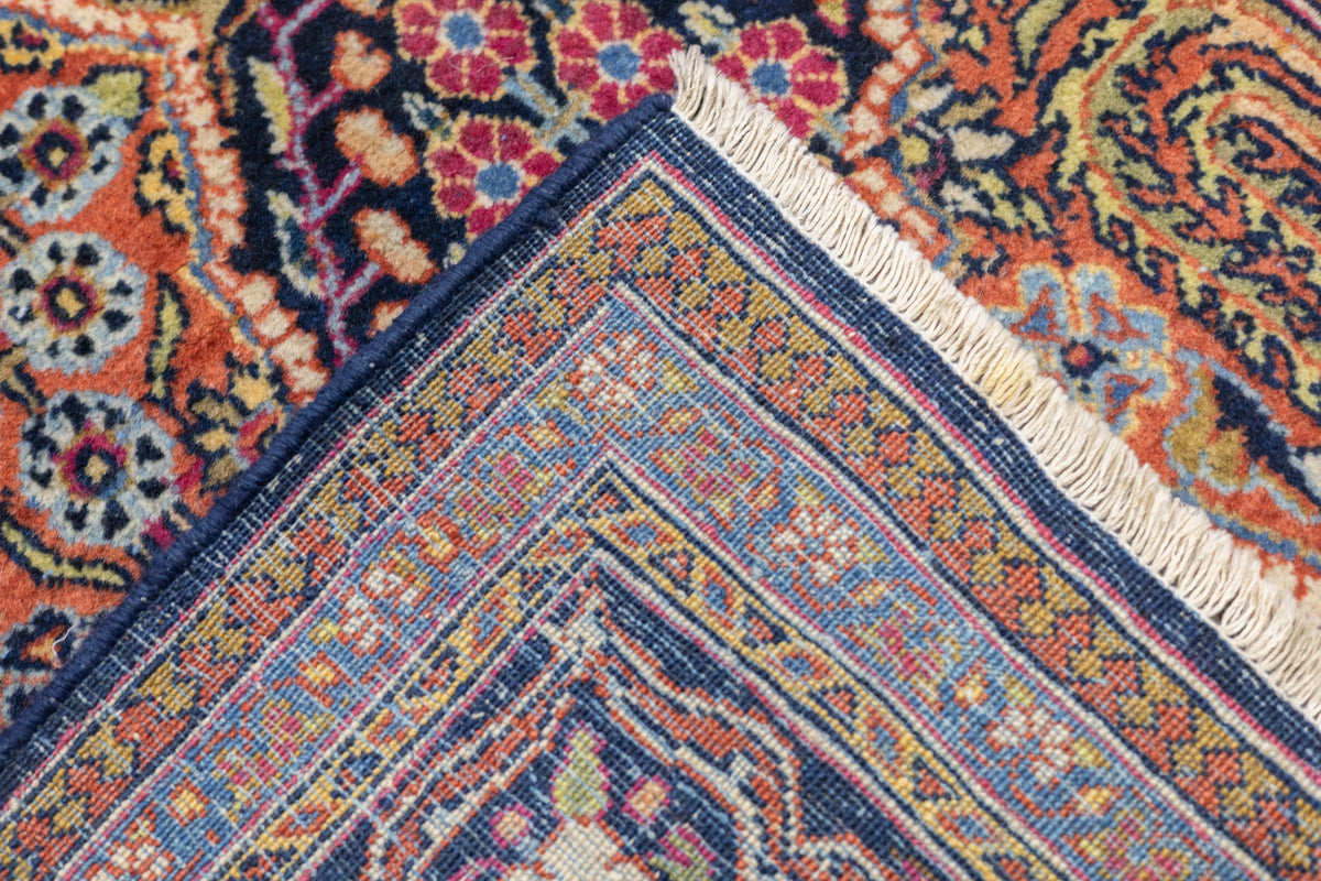 Antique Dabir Kashan Rug 4'5'' x 6'10''