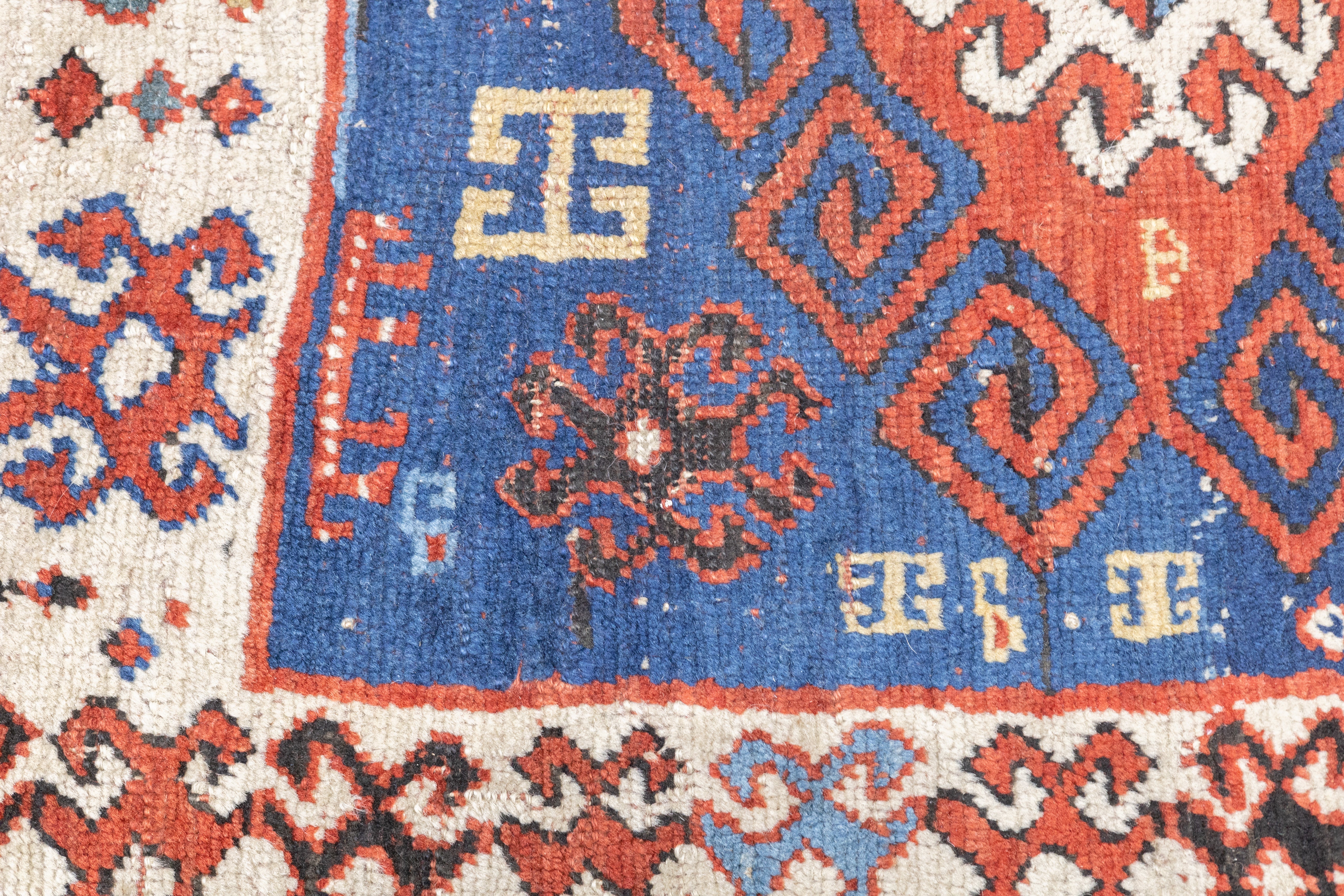 Antique Caucasian Kazak Rug 3'7'' x 5'6''