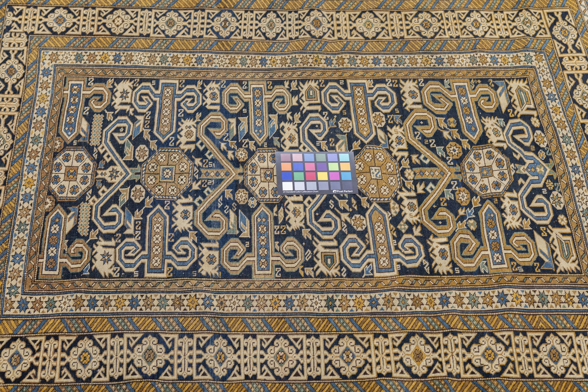 Antique Caucasian Perpedil Rug 3'6'' x 4'6''
