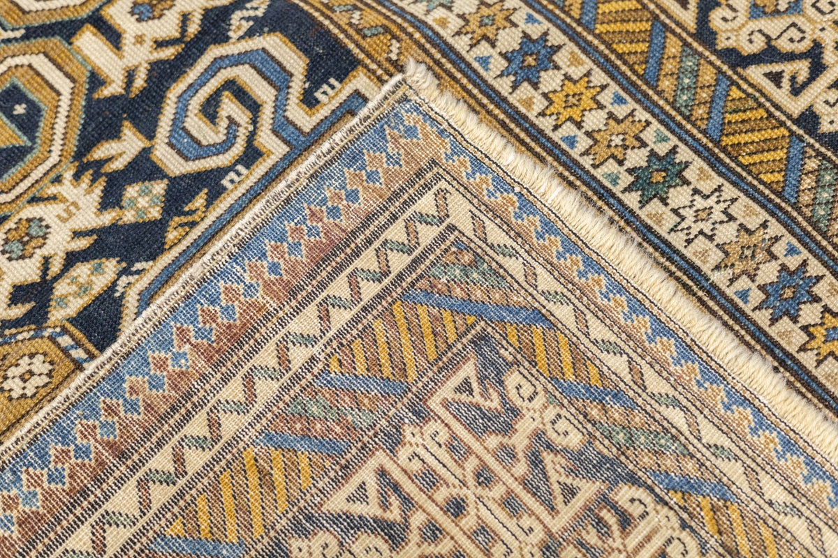 Antique Caucasian Perpedil Rug 3'6'' x 4'6''