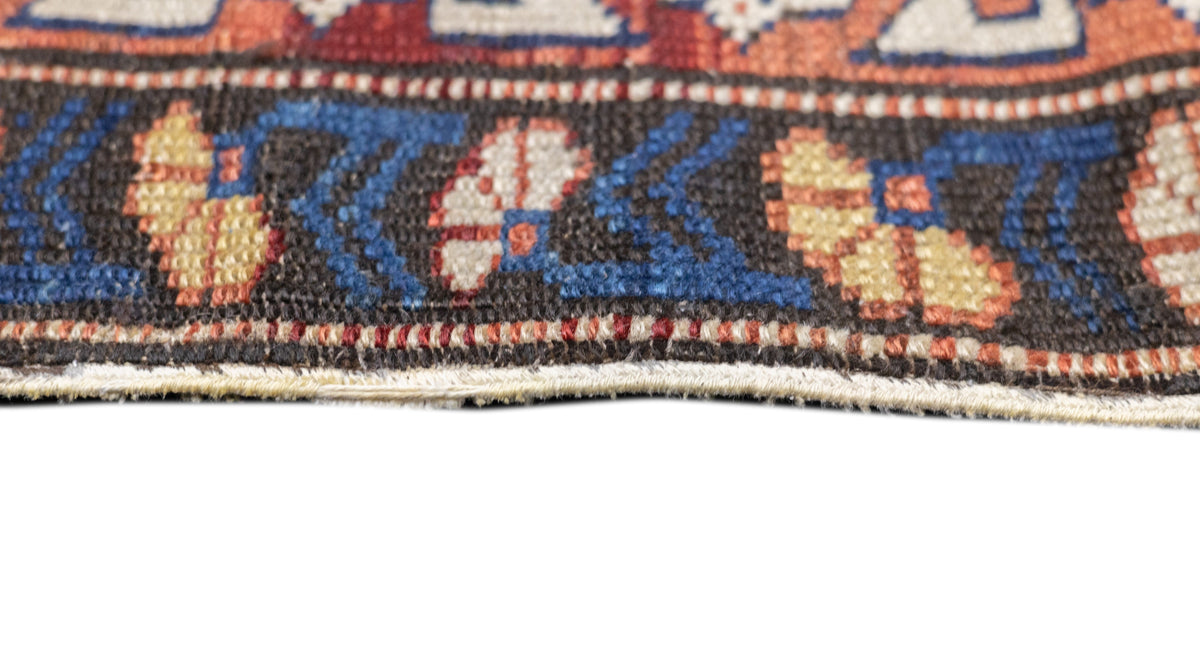 Antique Caucasian Lezgi Rug 3'7'' x 5'1''