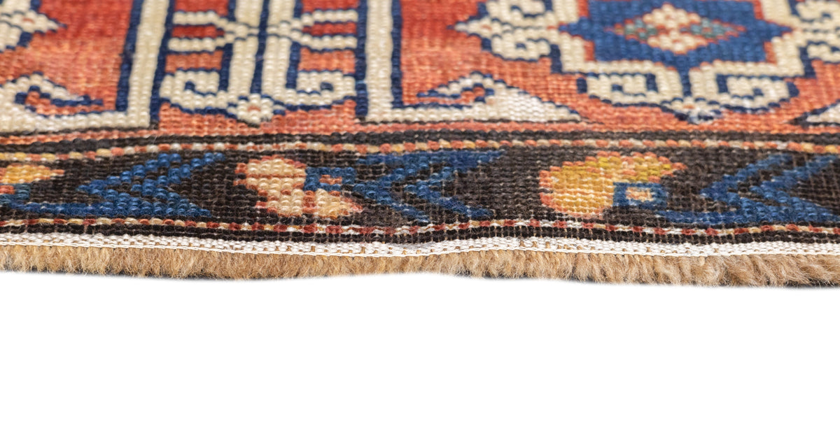 Antique Caucasian Lezgi Rug 3'7'' x 5'1''