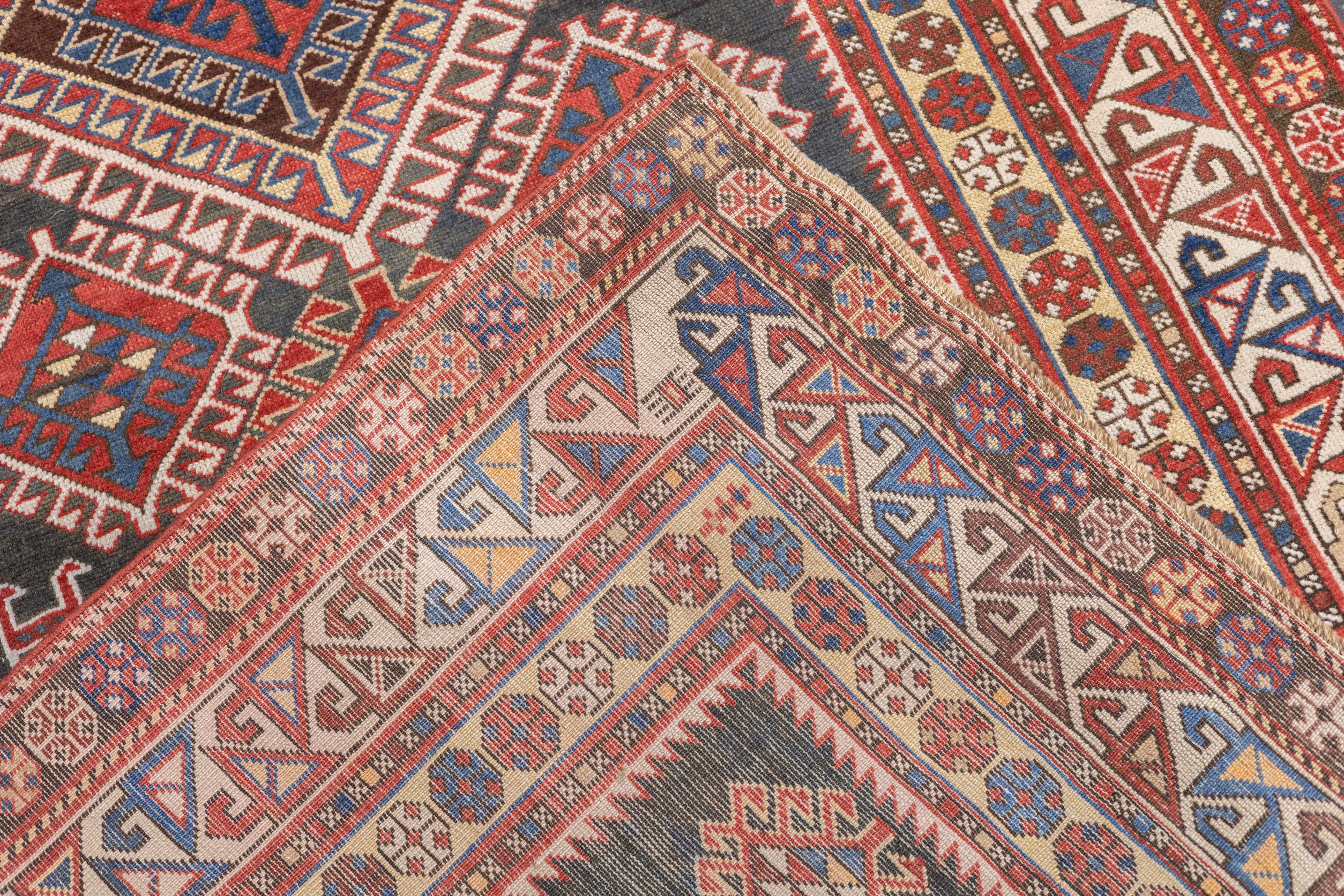 Antique Caucasian Shirvan Rug 4'0" x 9'0"