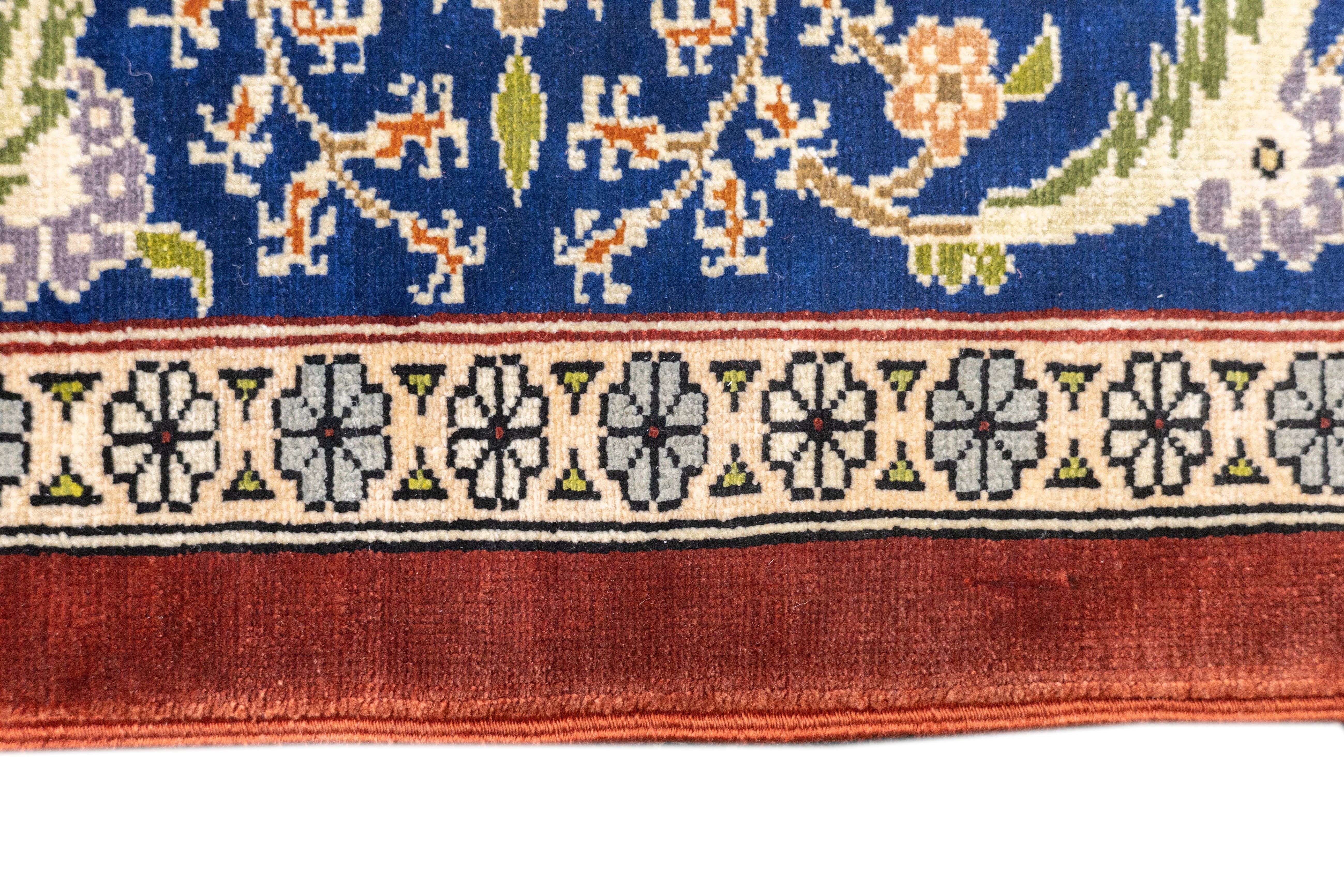 Antique Silk Hereke Rug 4'1'' x 5'11''