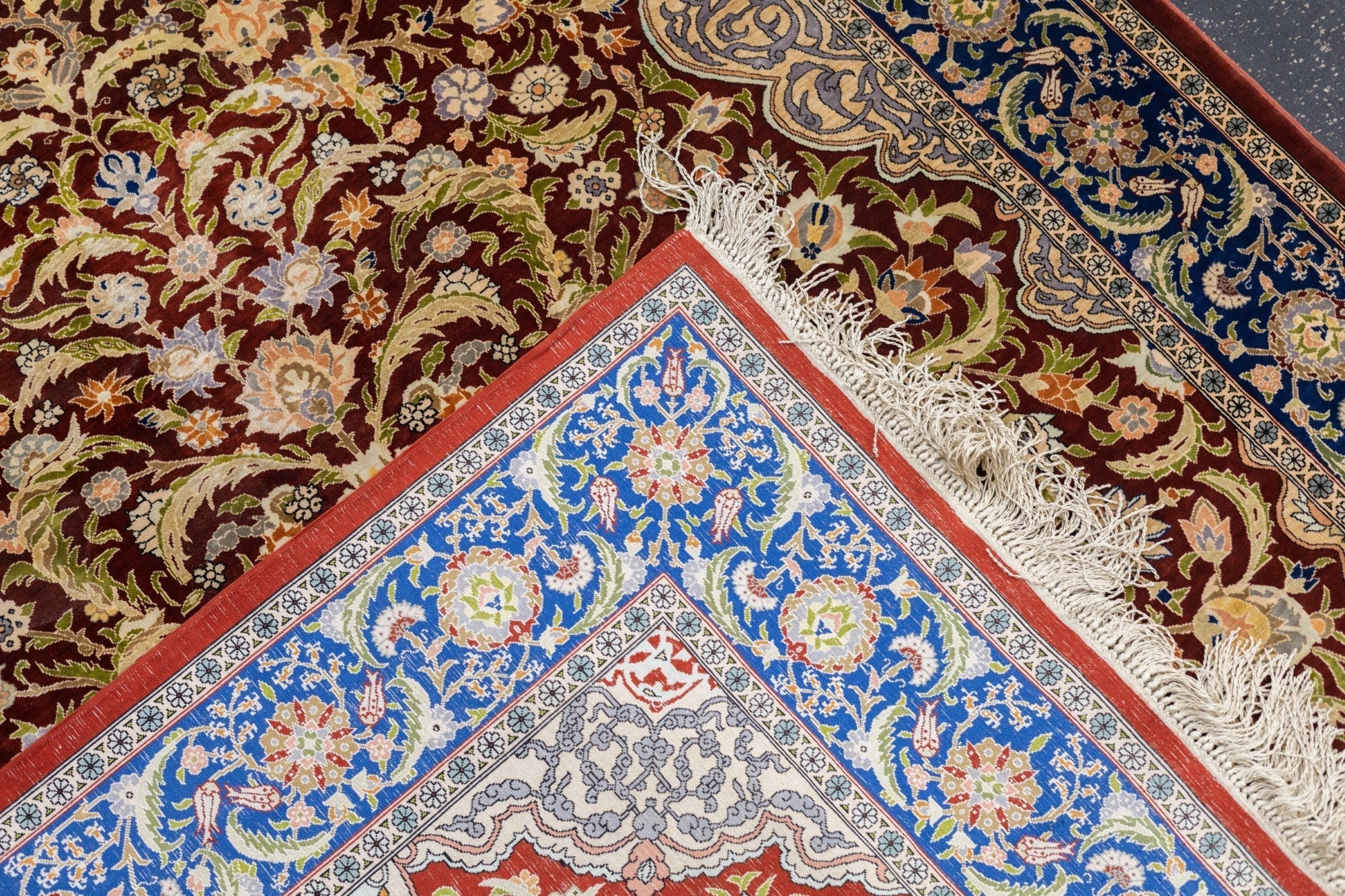 Antique Silk Hereke Rug 4'1'' x 5'11''