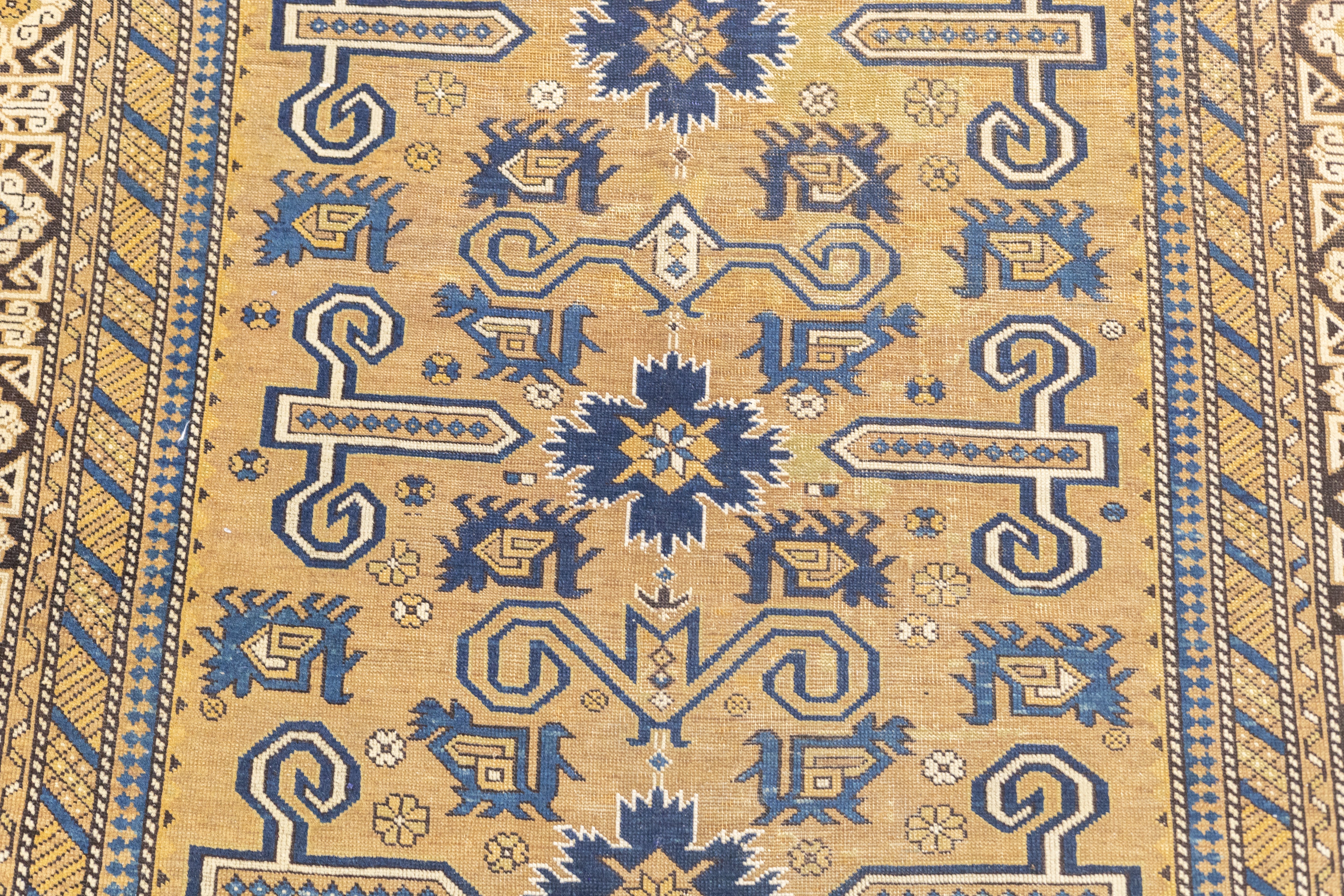 Antique Caucasian Perpedil Rug 3'11'' x 6'5''