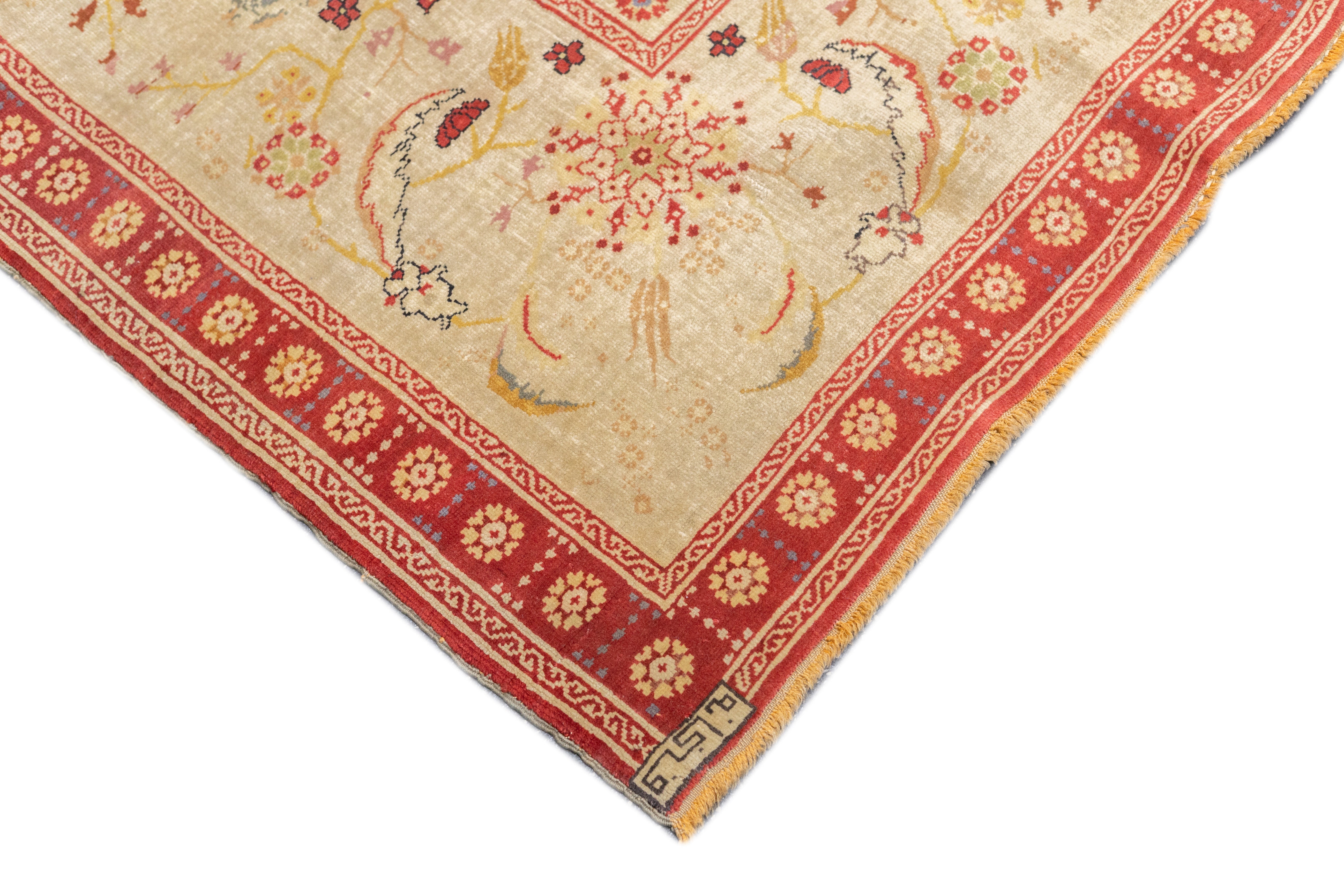 Antique Kumkapi Rug 4'4'' x 5'11''