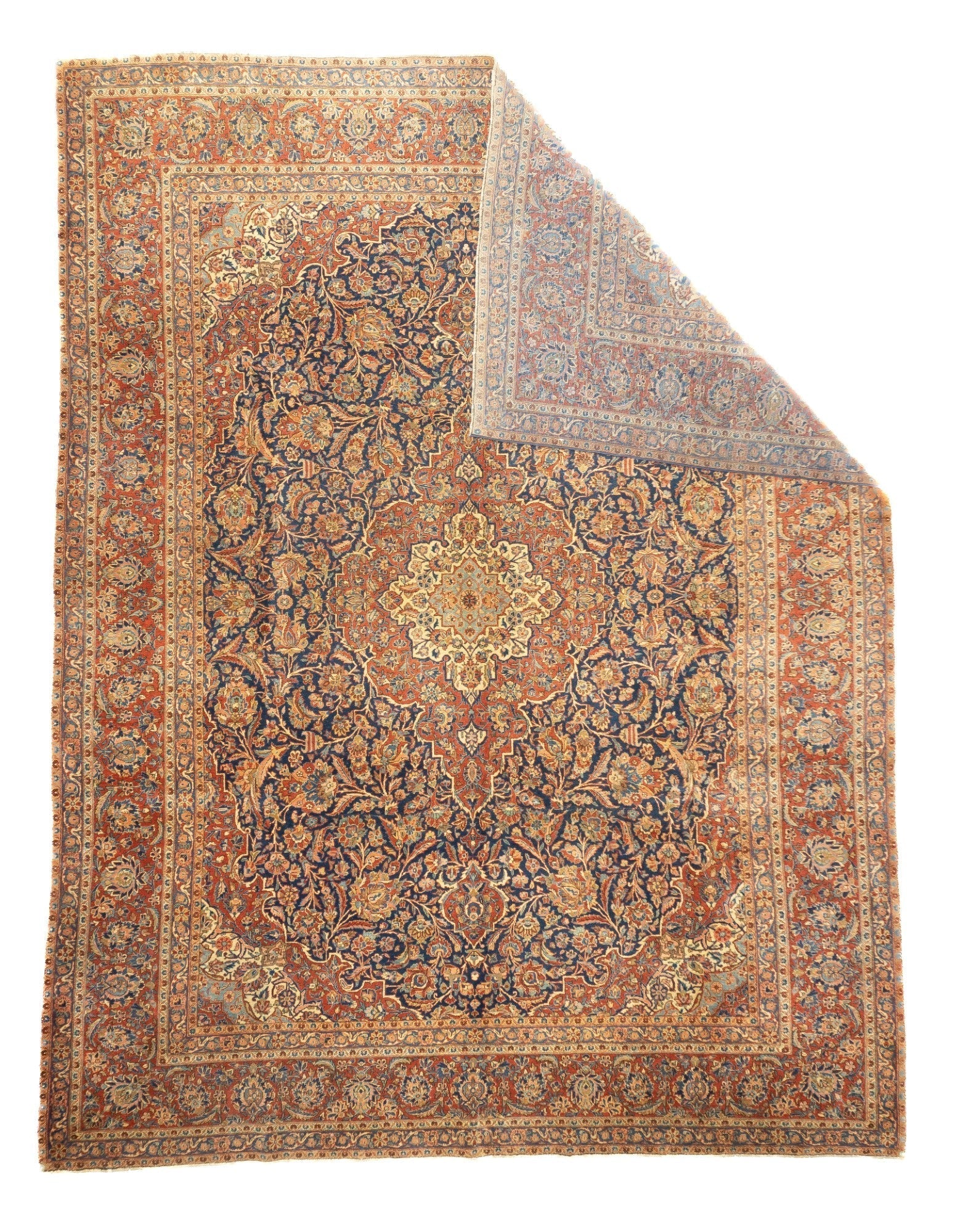 Antique Kashan Rug 8'8'' x 11'4''