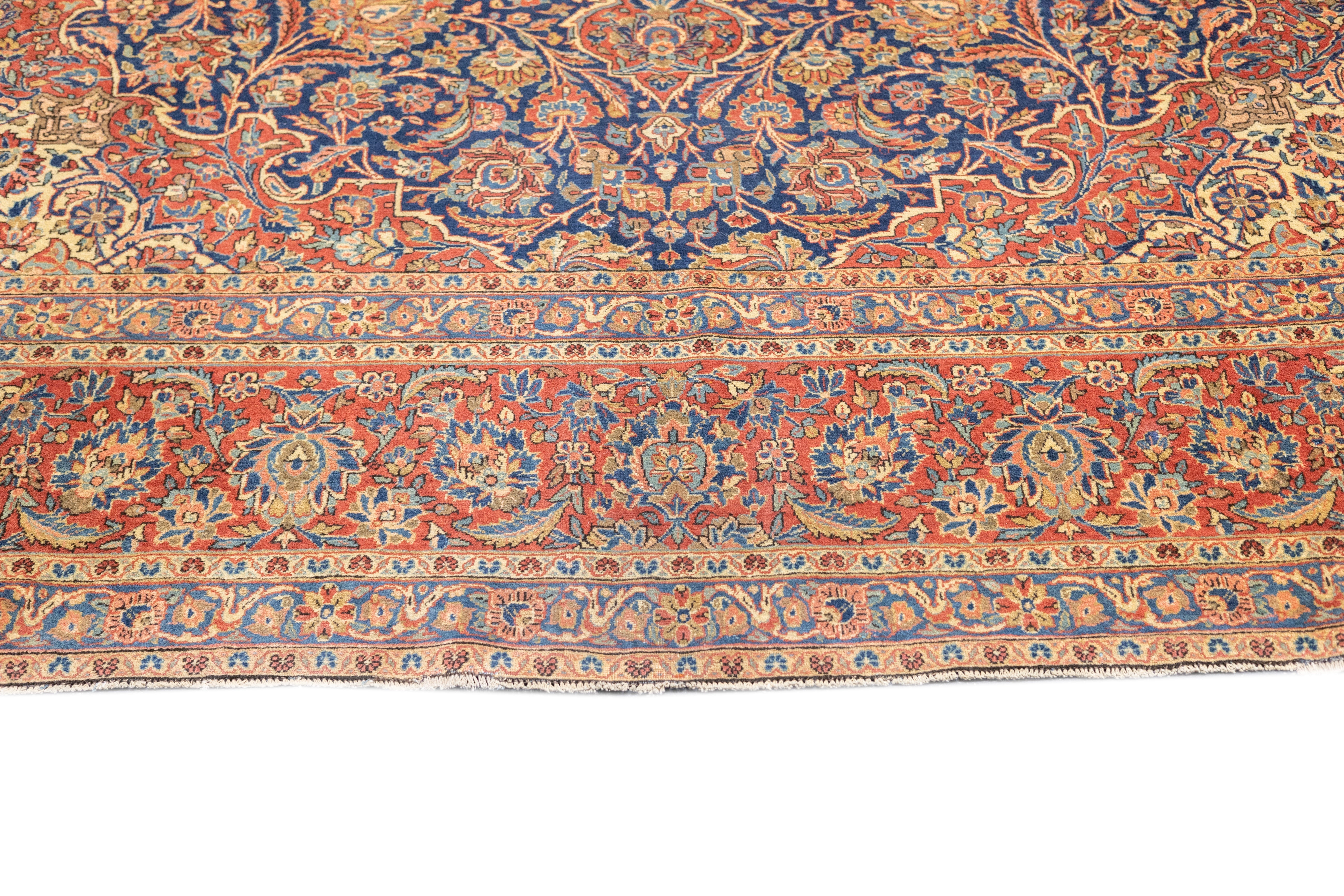 Antique Kashan Rug 8'8'' x 11'4''