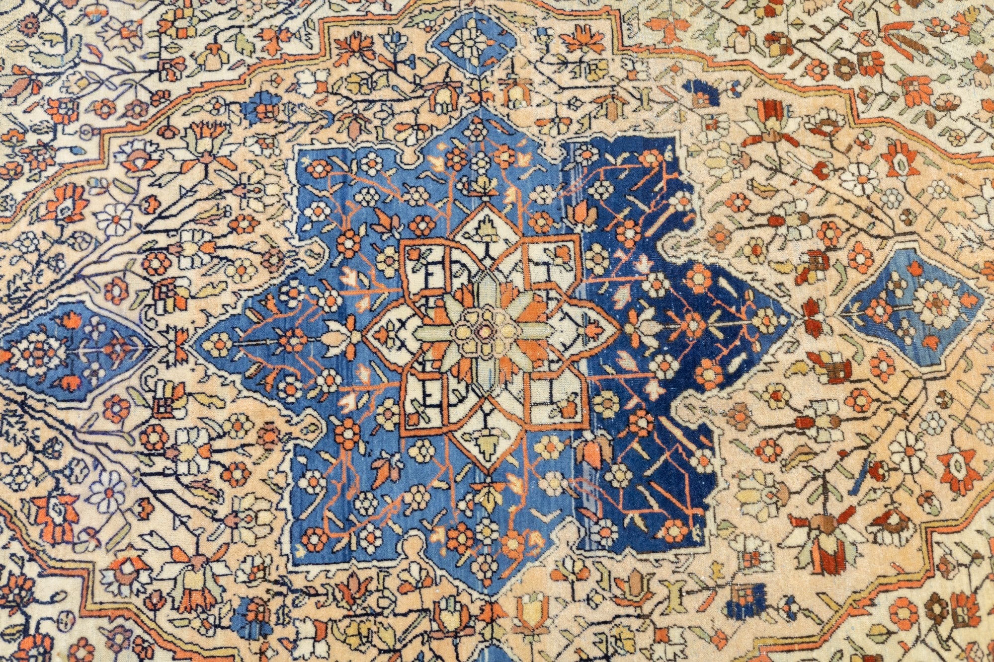 Antique Mohtasham Kashan Rug 7'1" x 10'0"