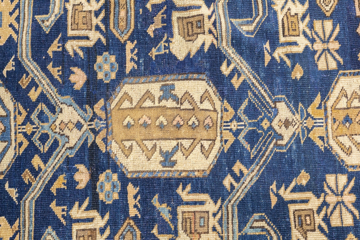 Antique Caucasian Perpedil Rug 4'8'' x 6'6''