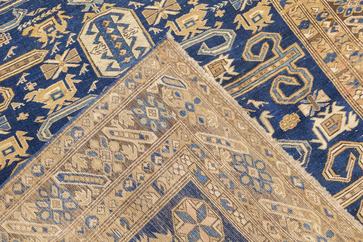 Antique Caucasian Perpedil Rug 4'8'' x 6'6''