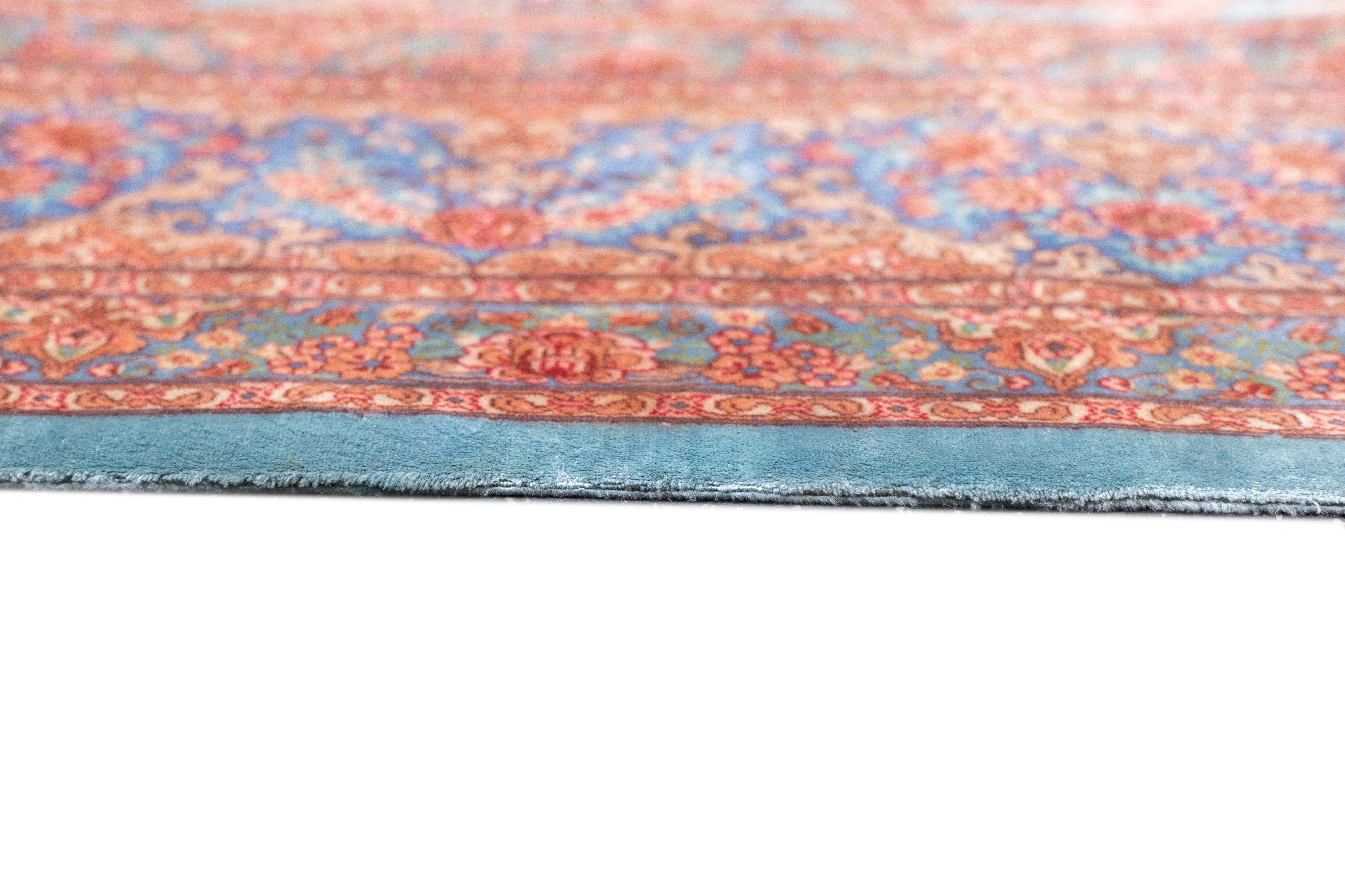 Extremely Fine Vintage Silk Qum Rug 6'3'' x 10'2''