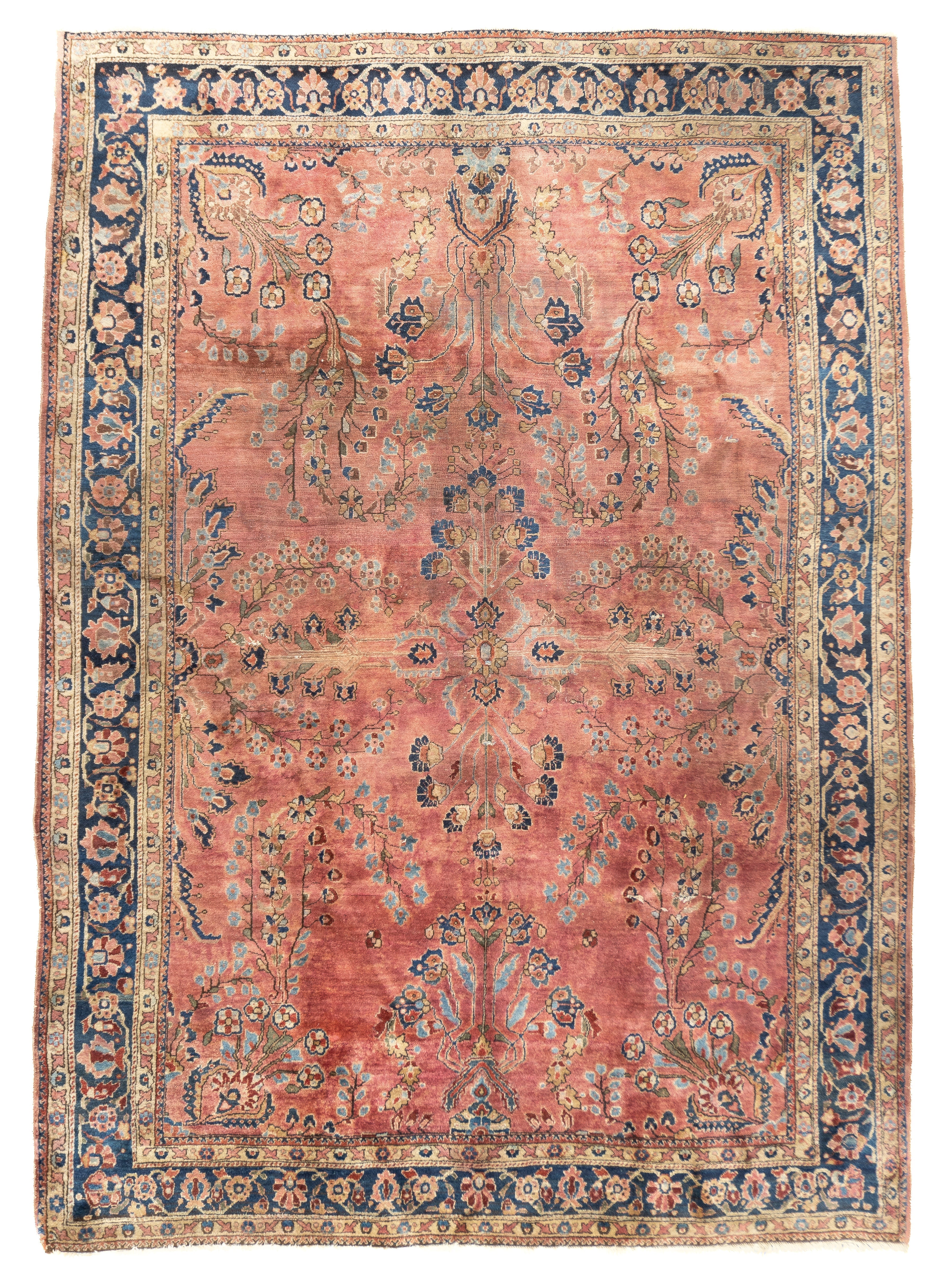 Fine Antique Sarouk Rug 7' 0" x 9' 7''