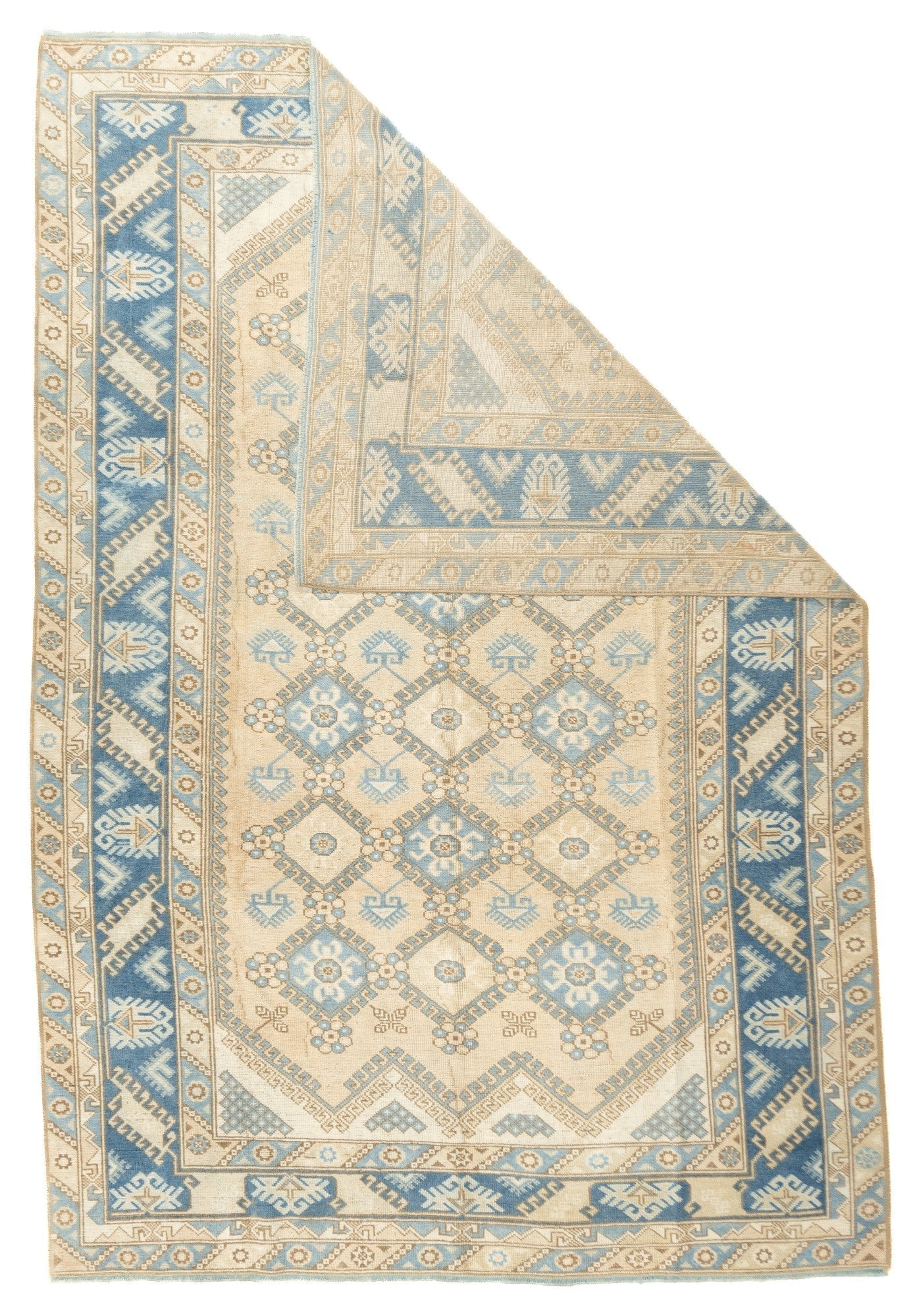 Fine Antique Oushak Wool Rug 6'6'' x 9'7''