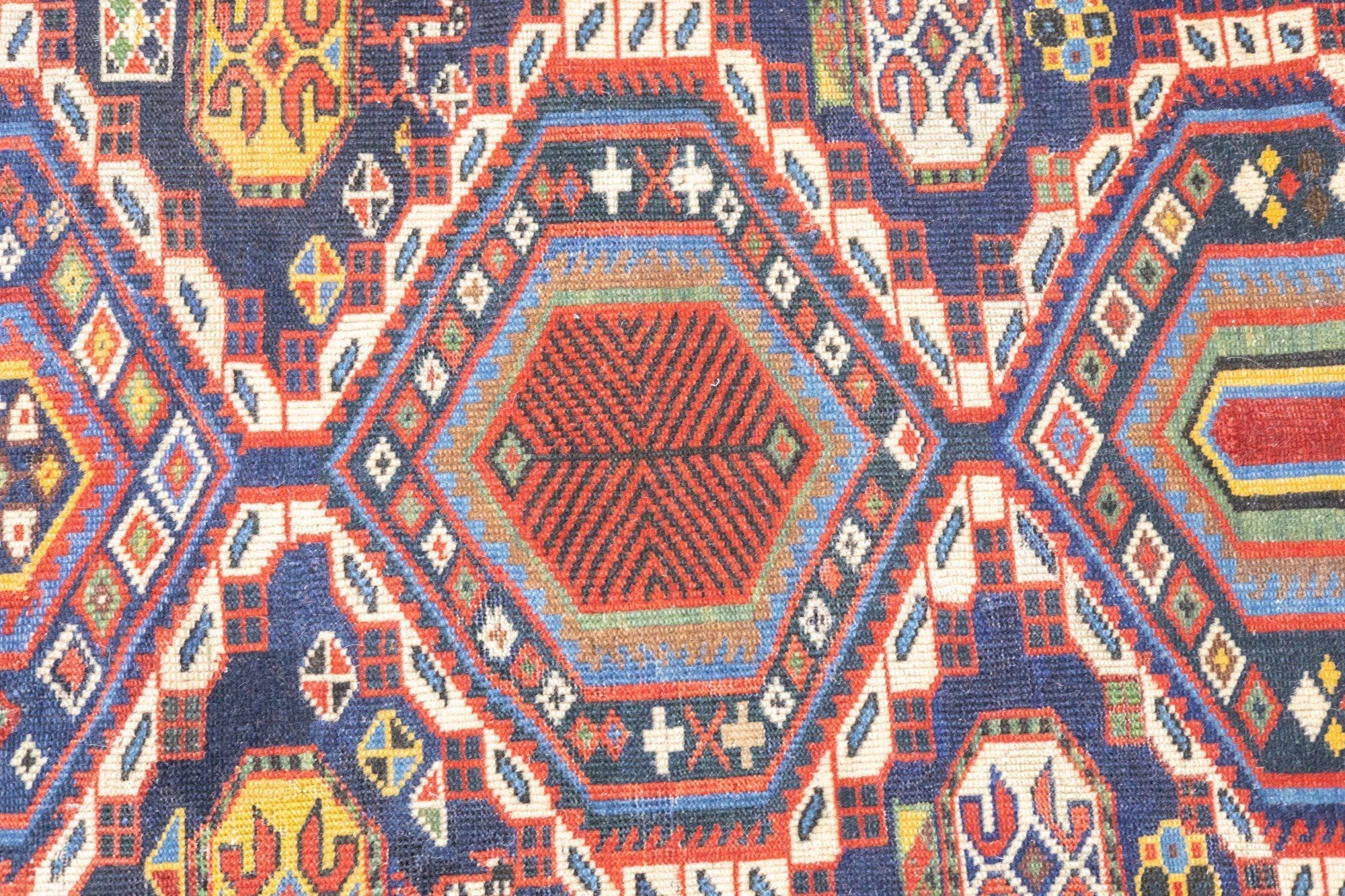 Antique Caucasian Shirvan Rug 4'2'' x 8'7''