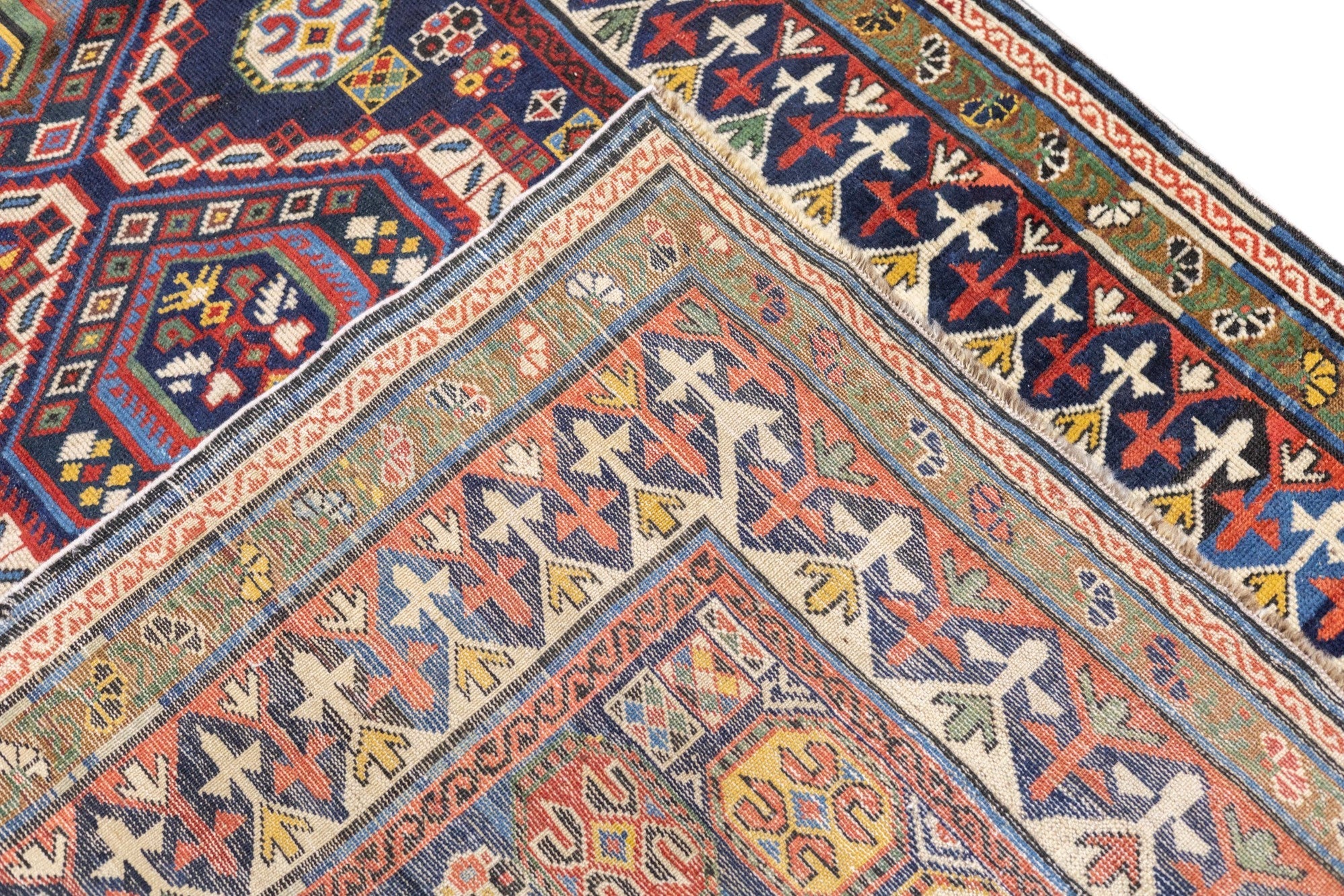 Antique Caucasian Shirvan Rug 4'2'' x 8'7''