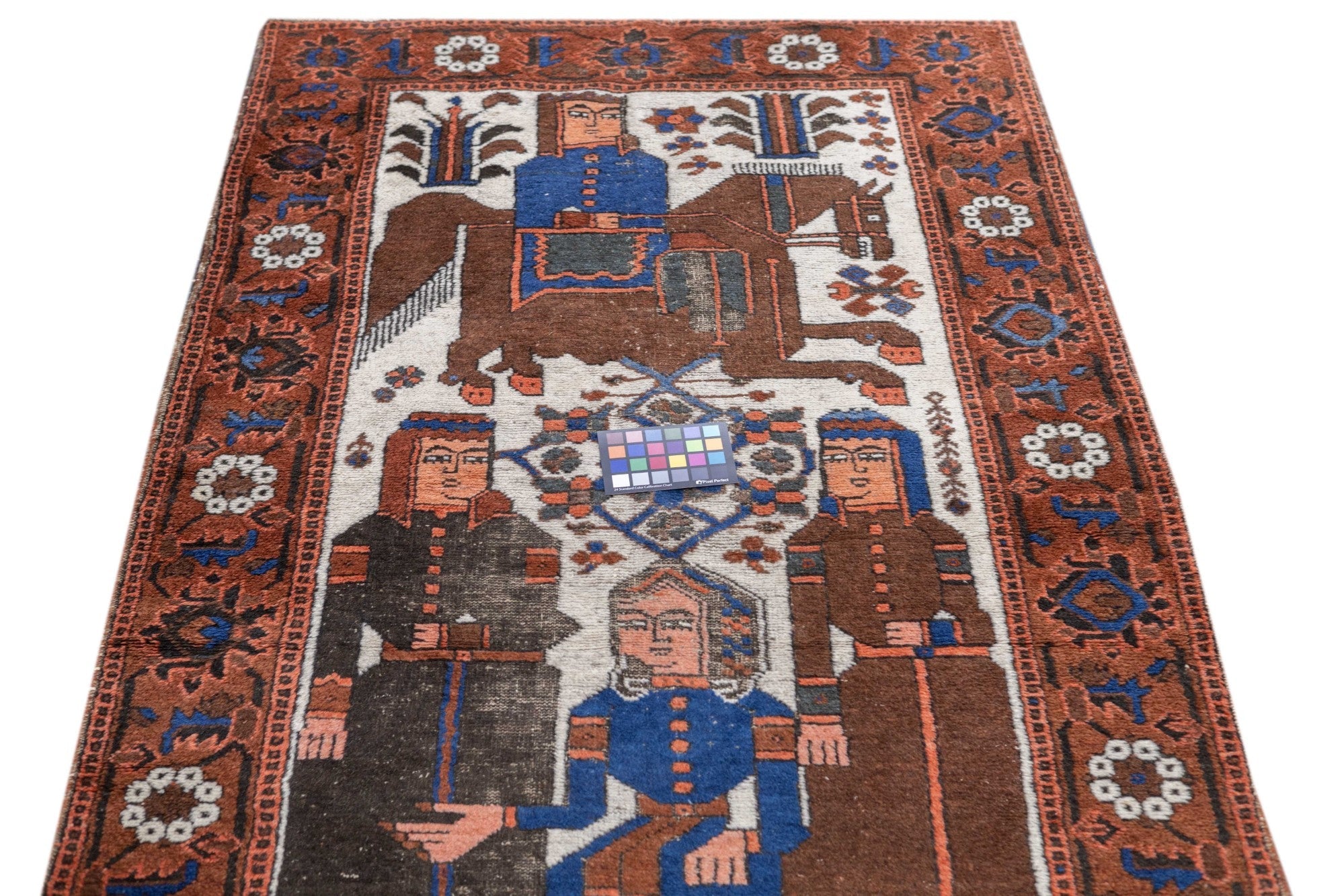 Antique Pictoral Afshar Rug 3'11'' x 7'2''