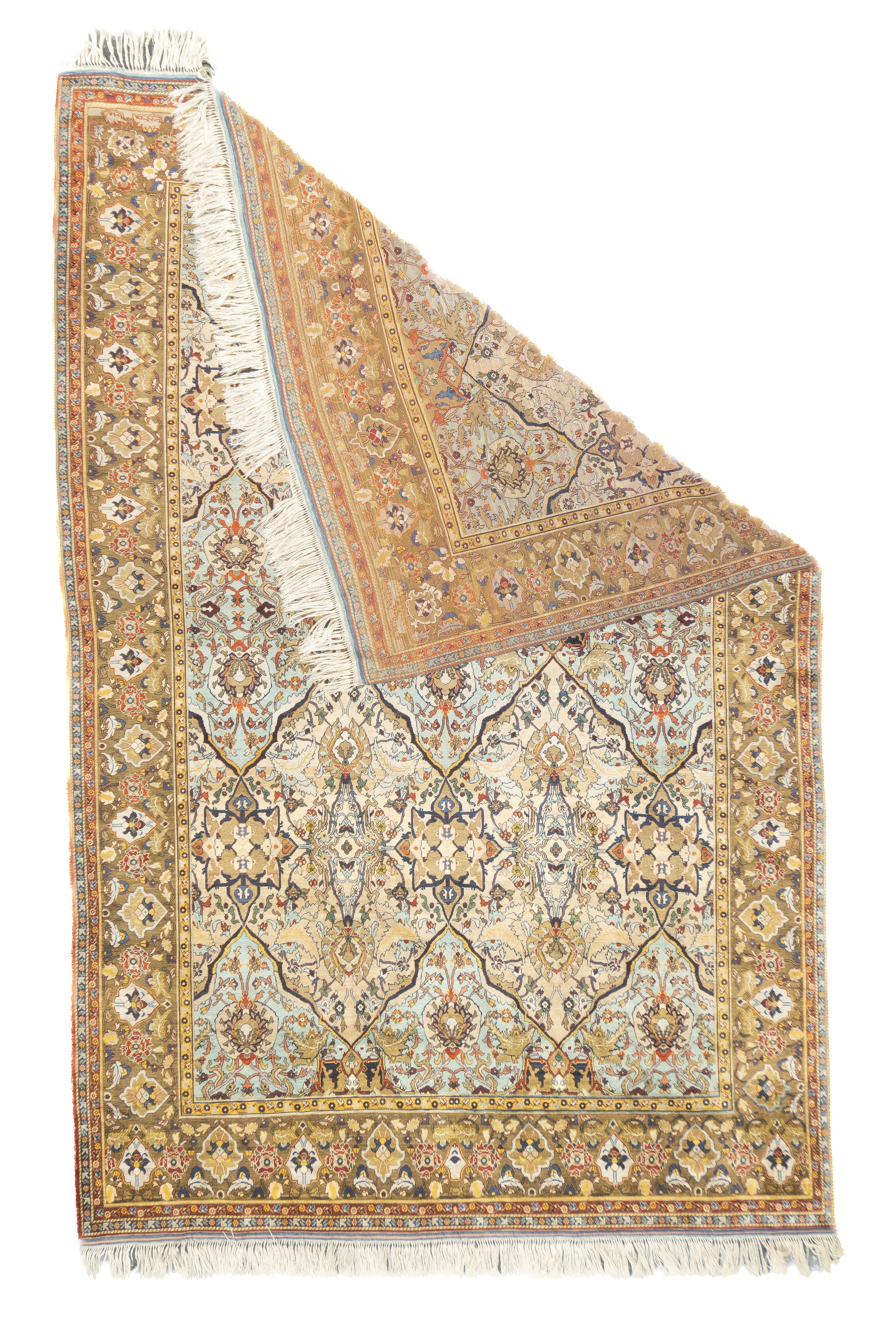 Extremely Fine Antique Silk Rug 4' 10" x 7' 3''