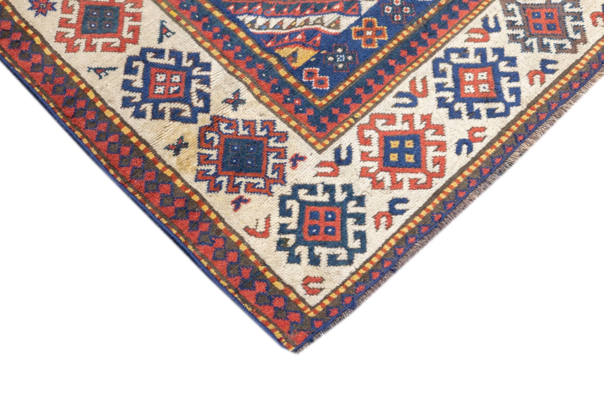 Antique Caucasian Kazak Rug 3'4'' x 6'2''