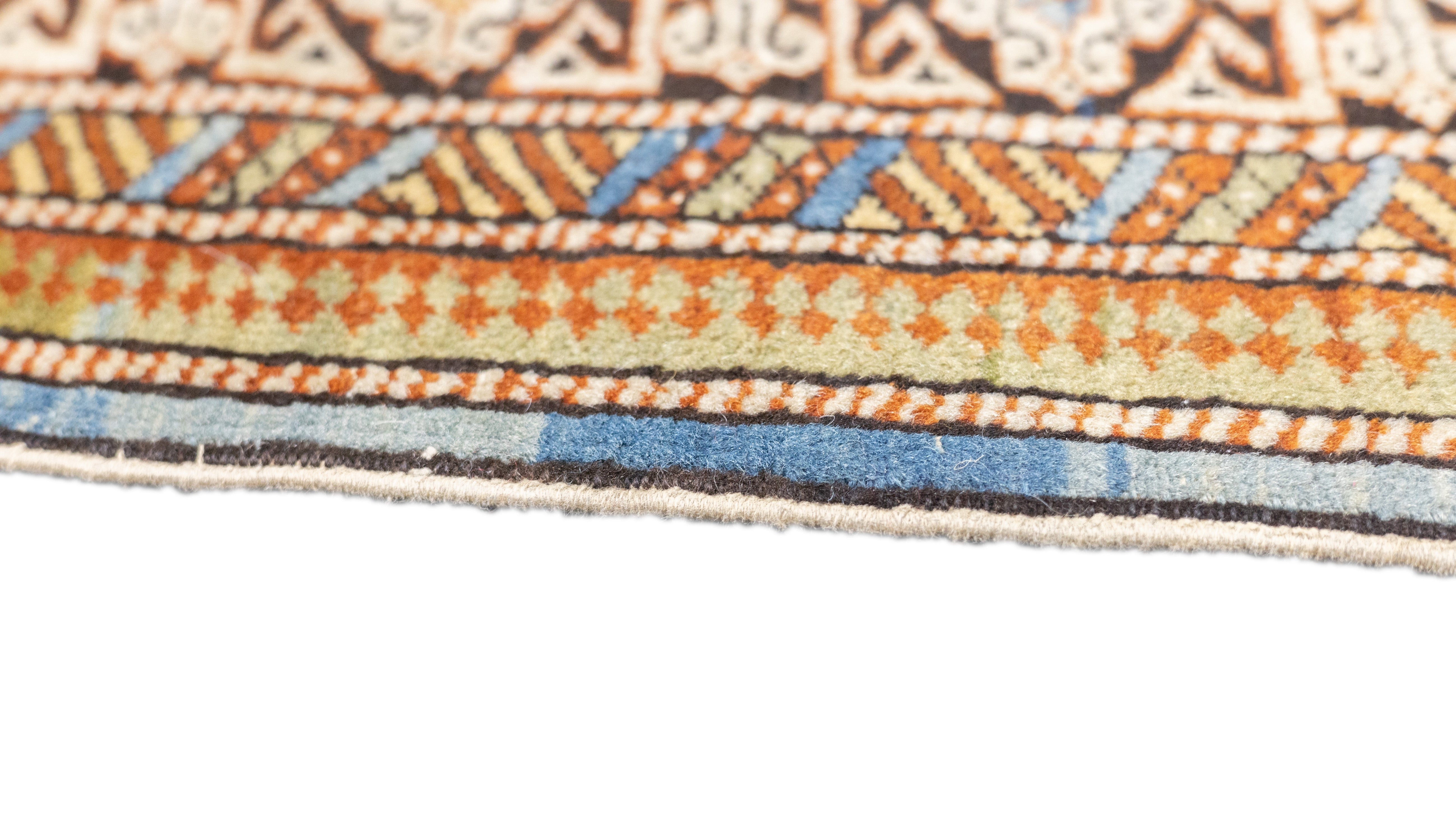 Antique Caucasian Perpedil Rug 5' x 5'7''