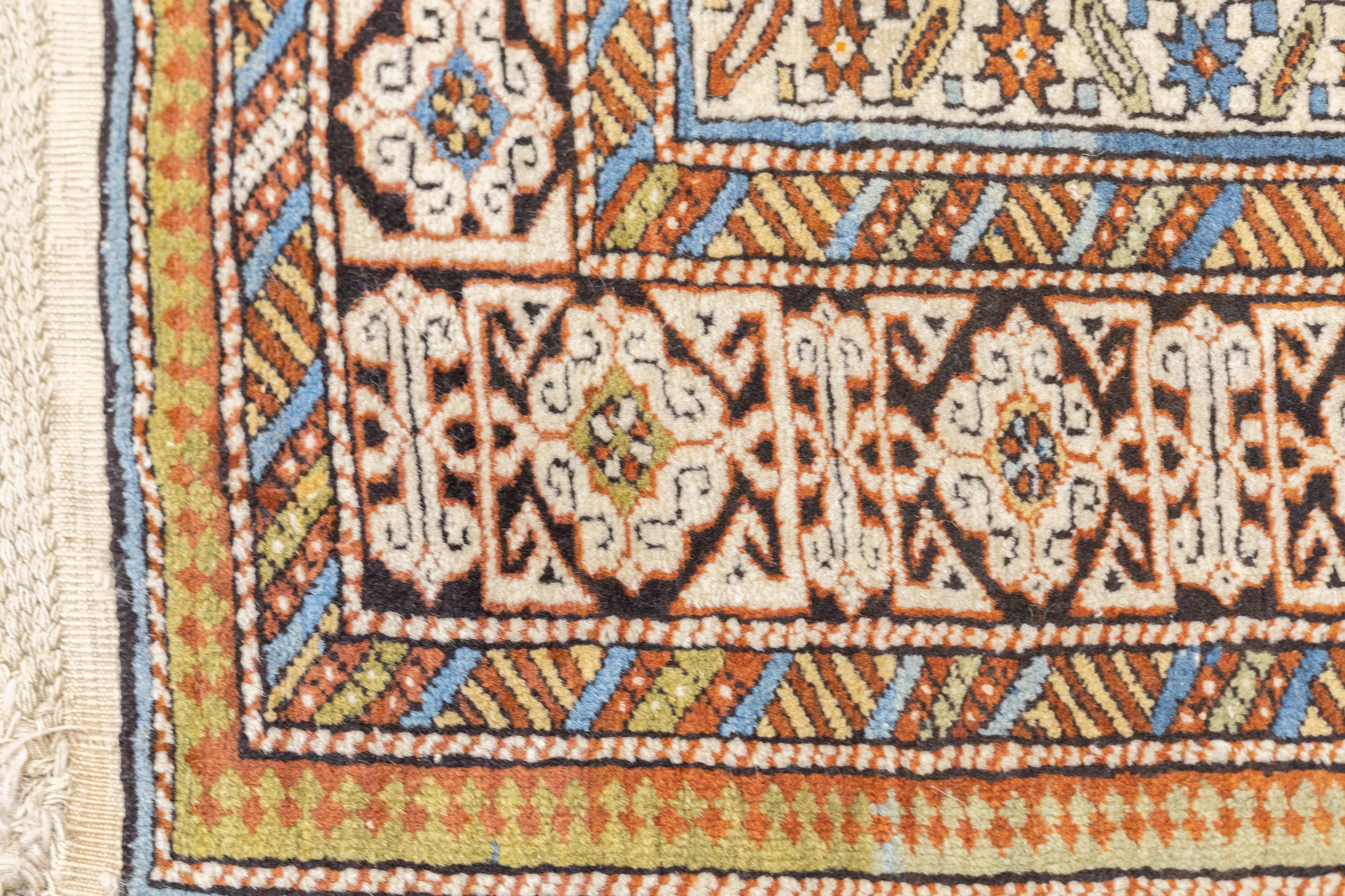 Antique Caucasian Perpedil Rug 5' x 5'7''