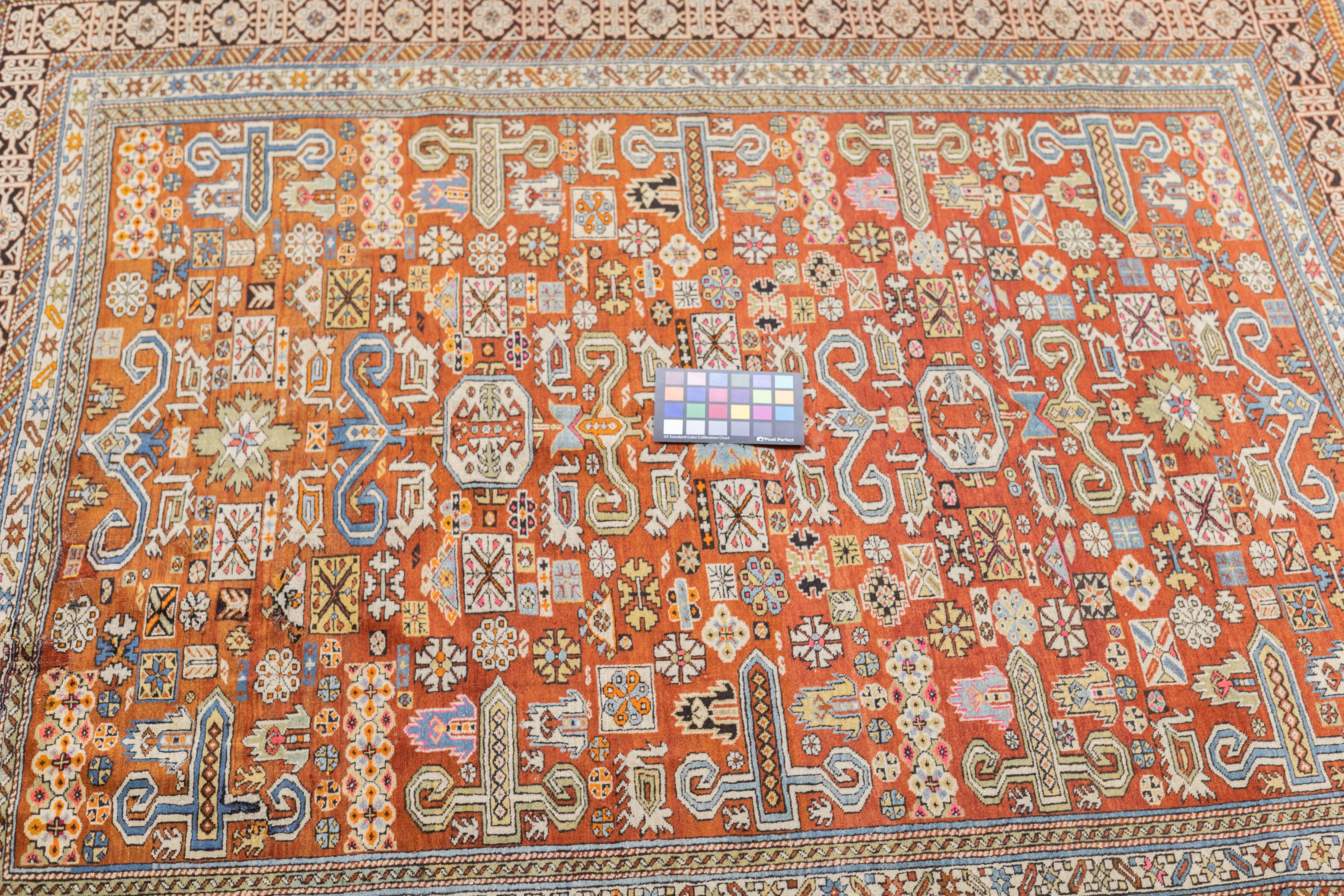Antique Caucasian Perpedil Rug 5' x 5'7''