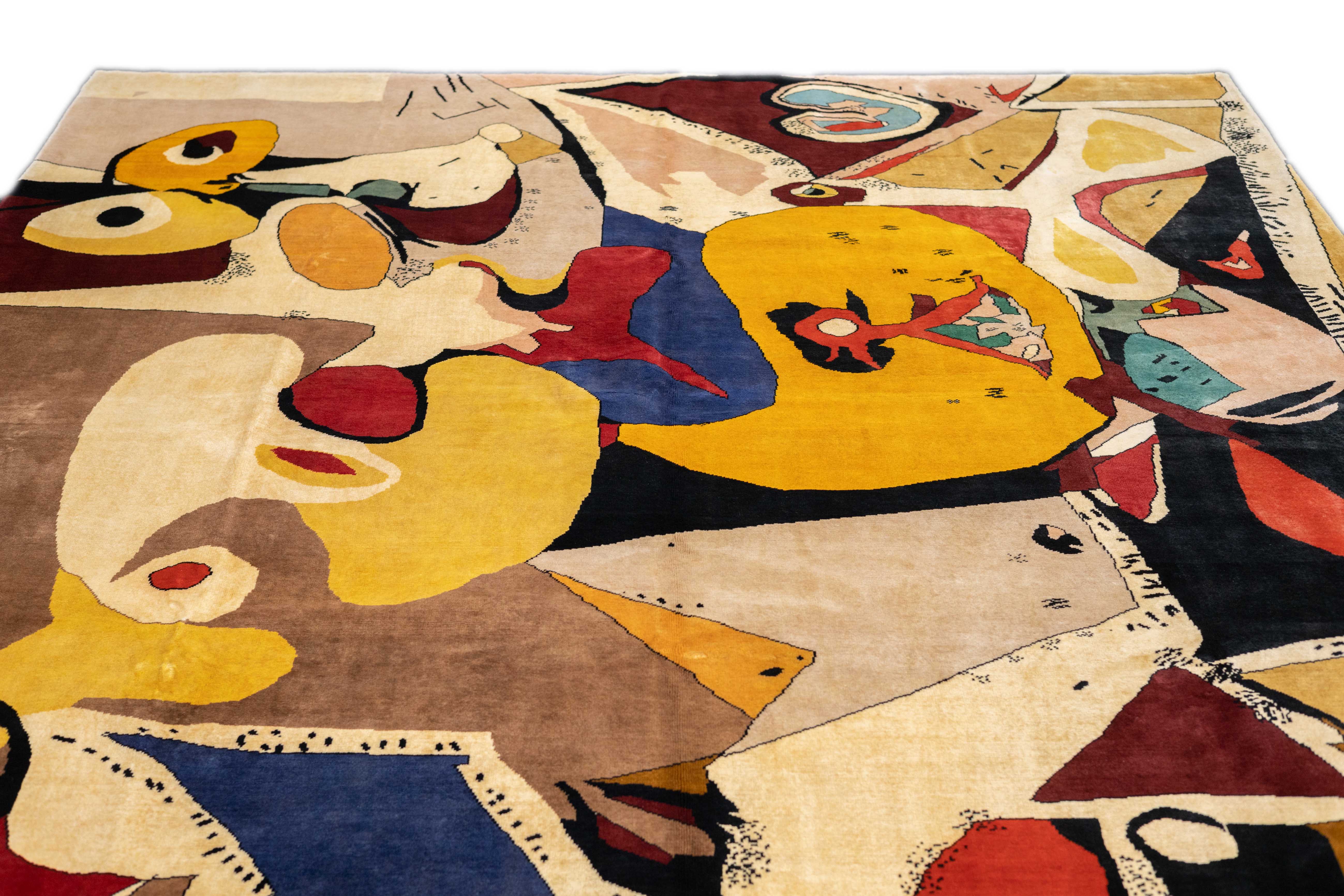 French Art Deco Rug 8'4'' x 9'11''