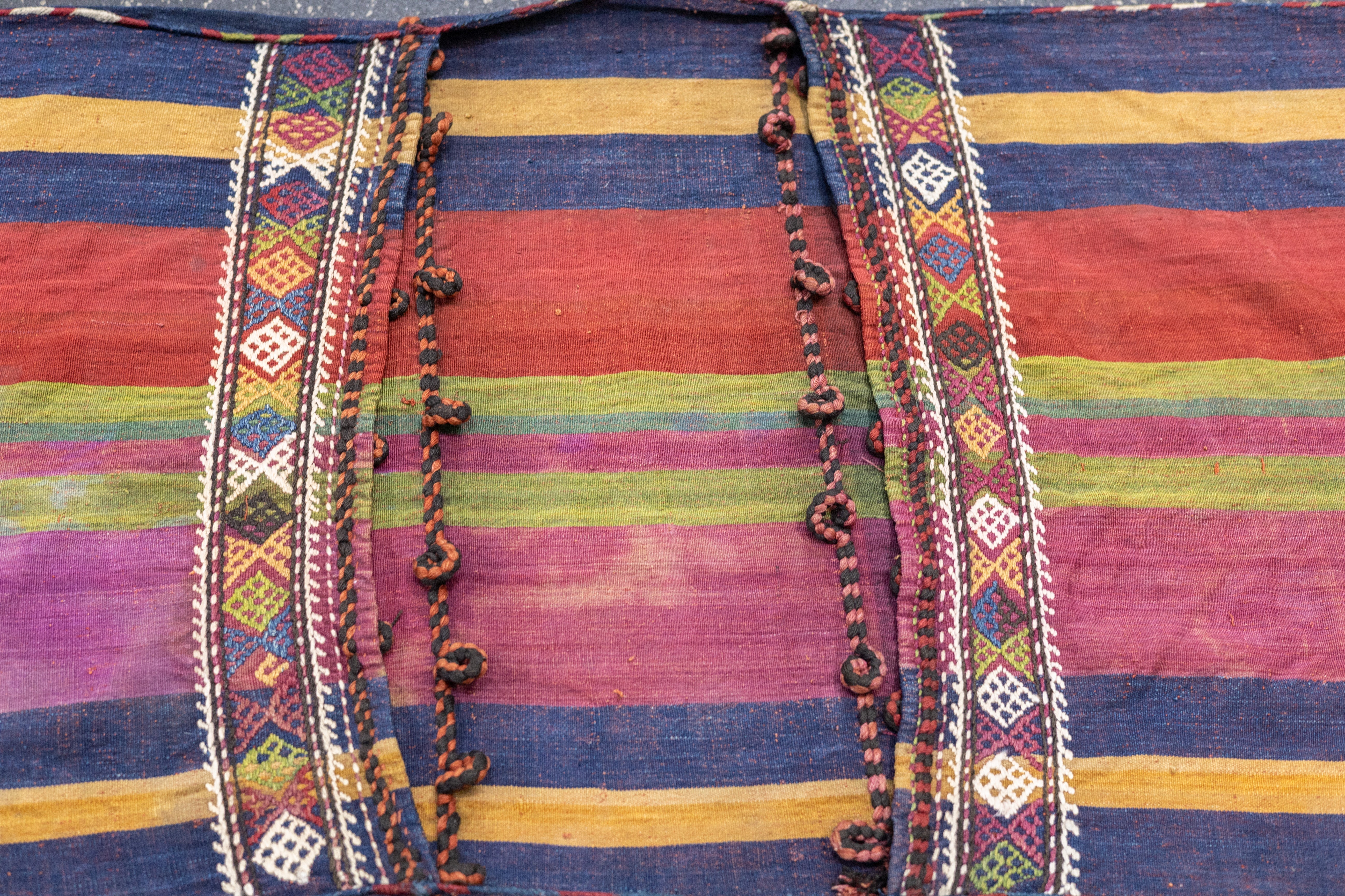 Antique Silk Shahsaband Textile Bag 1'7'' x 3'6''