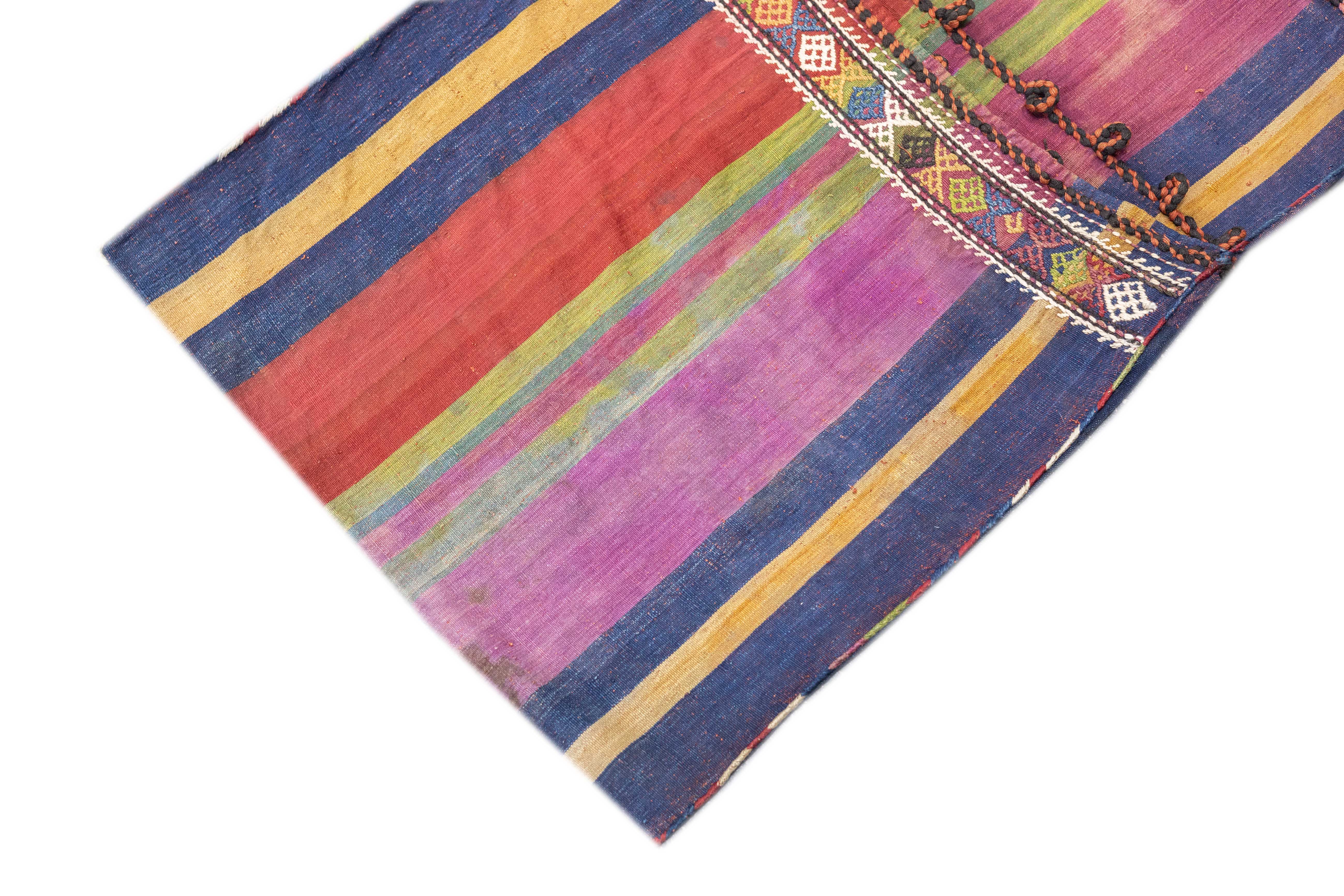 Antique Silk Shahsaband Textile Bag 1'7'' x 3'6''