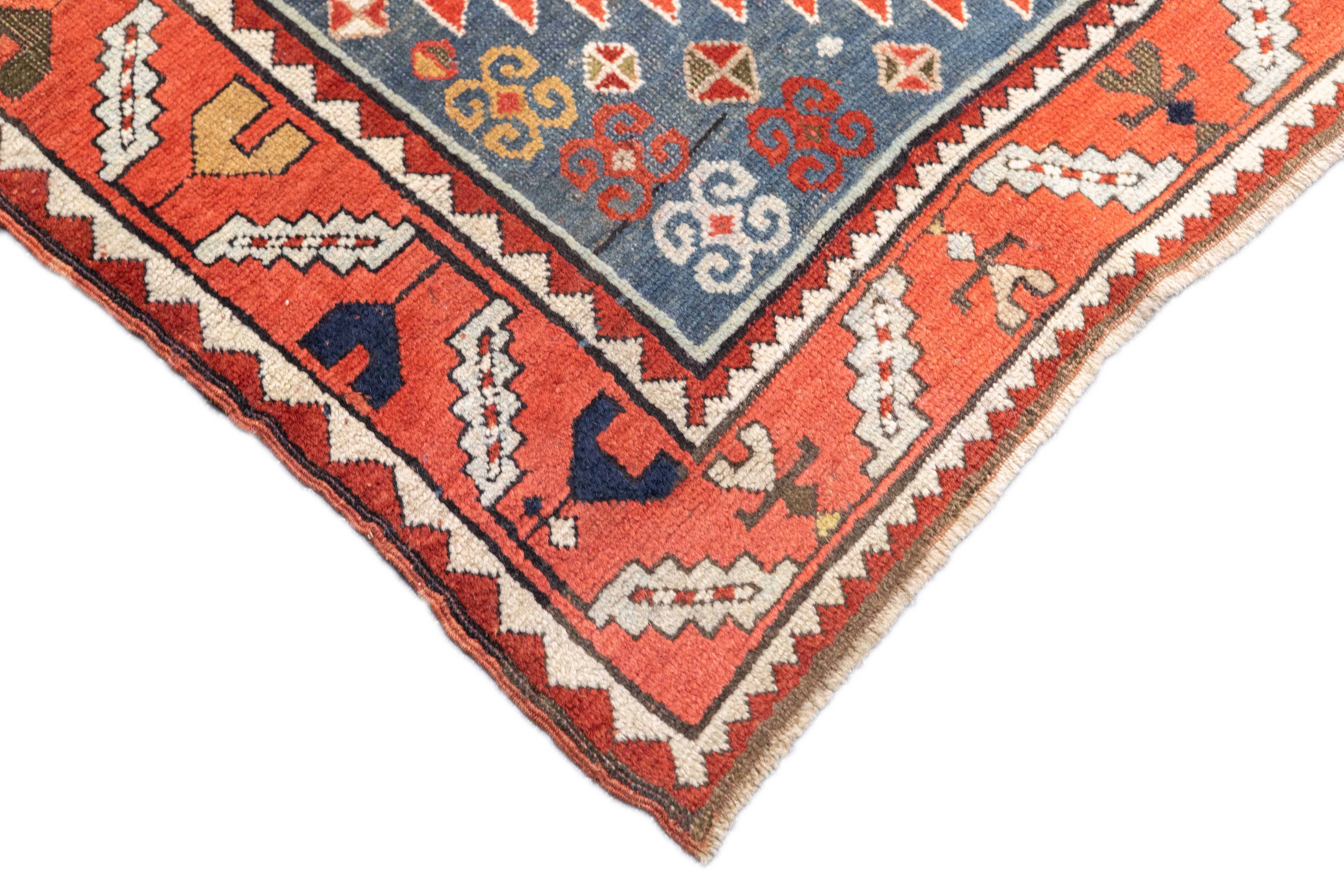 Antique Caucasian Kazak Rug 6'8'' x 7'11''