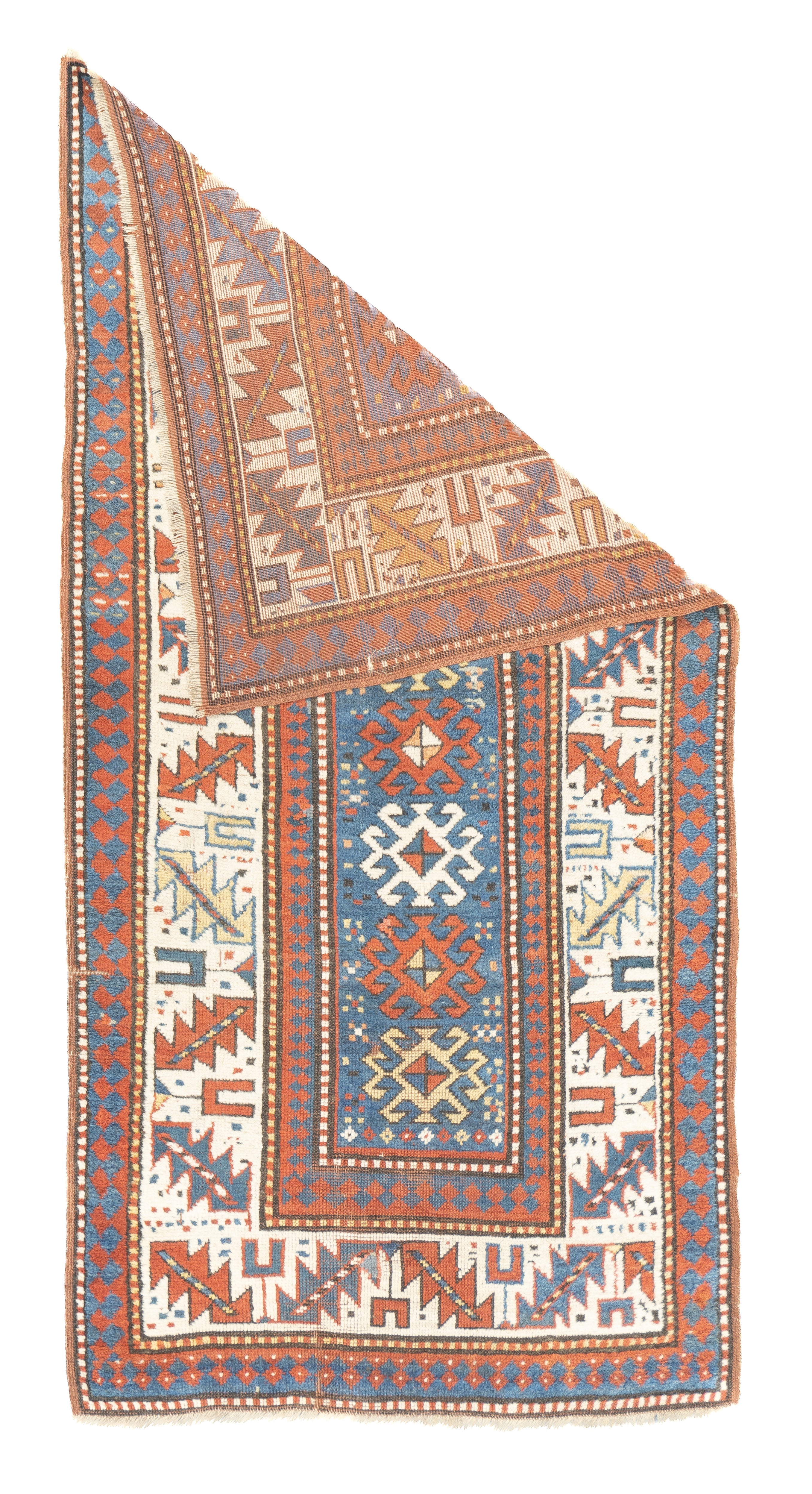 Antique Caucasian Kazak Rug 3'7'' x 6'9''
