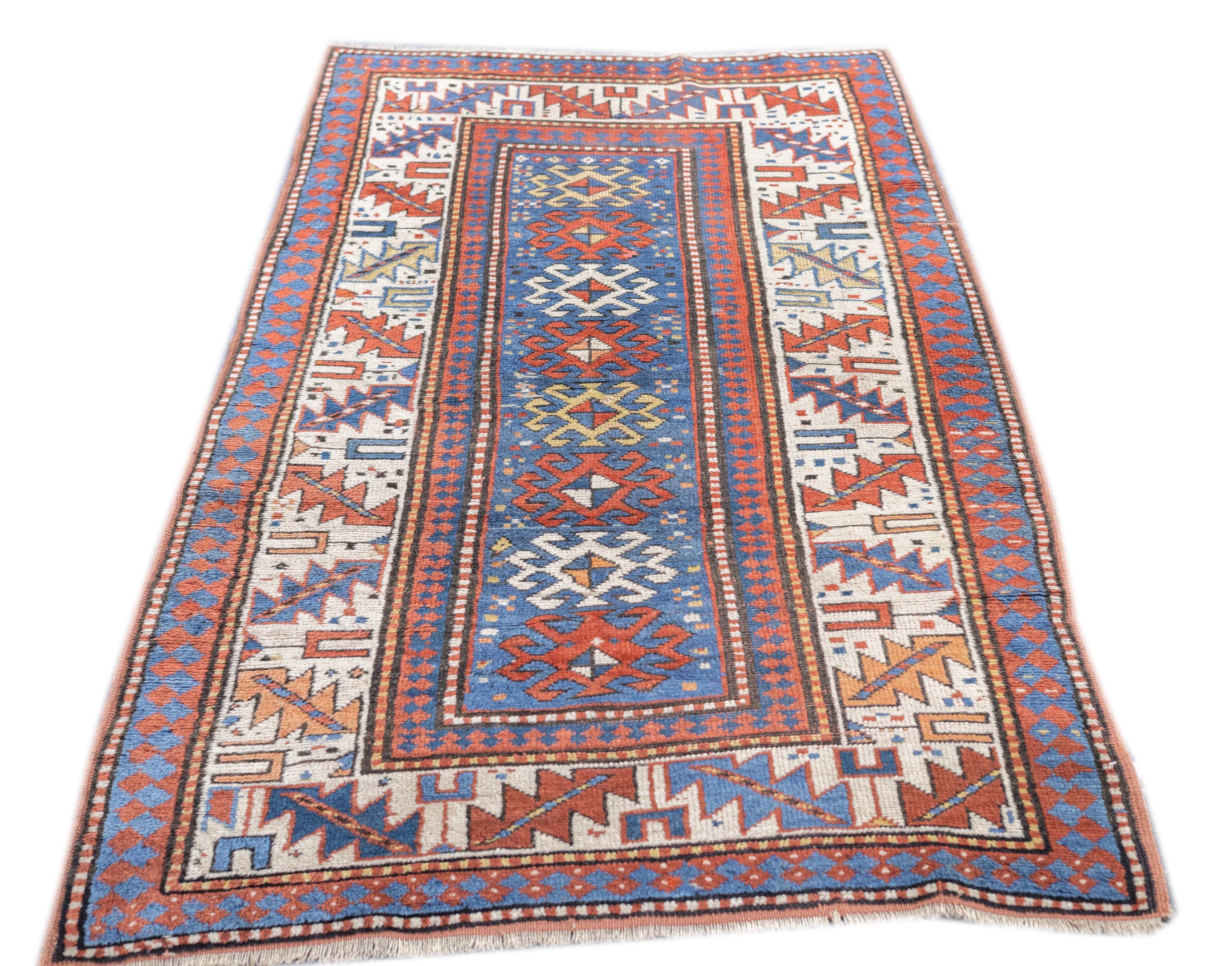 Antique Caucasian Kazak Rug 3'7'' x 6'9''