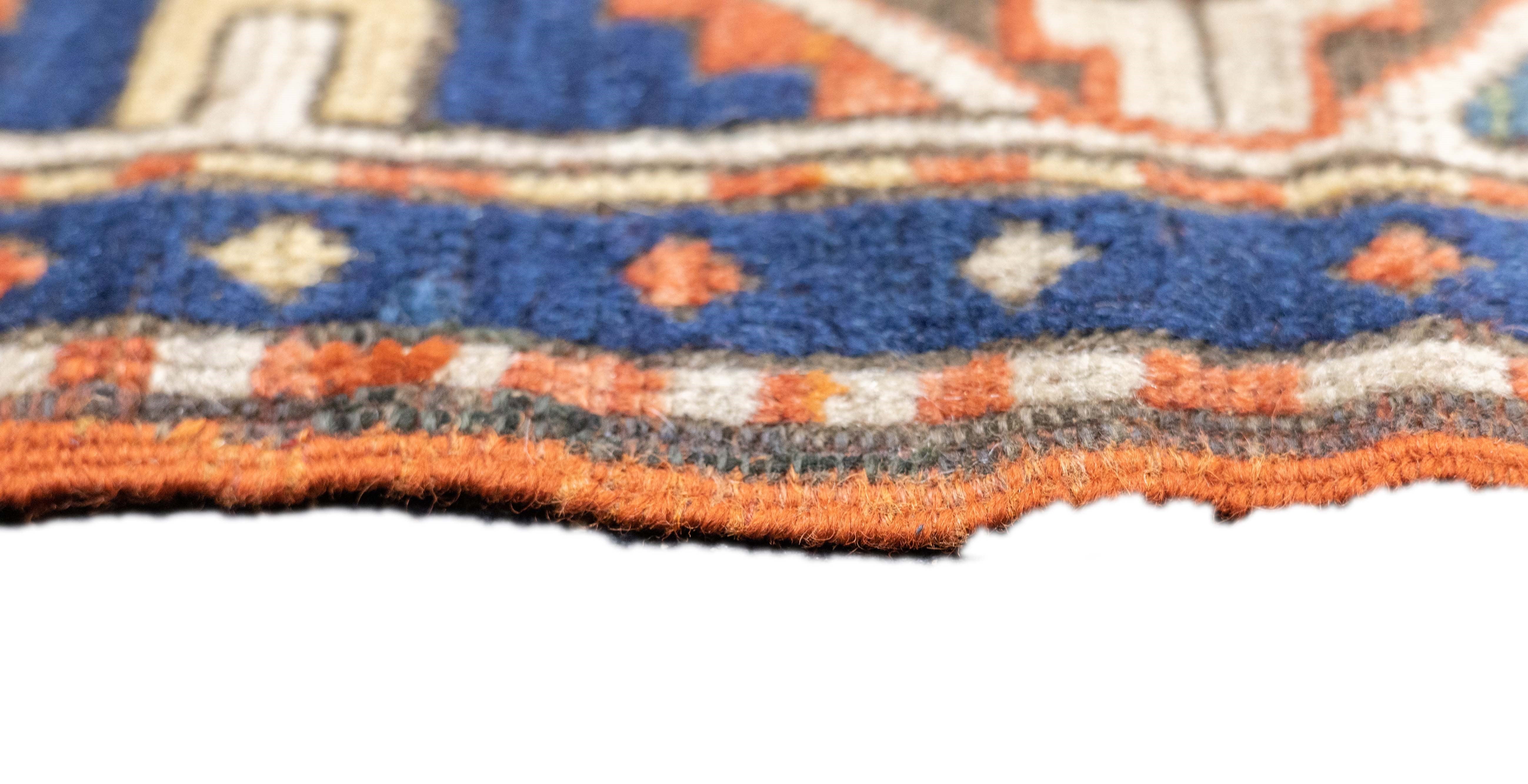 Antique Kazak Rug 4'3'' x 5'7''