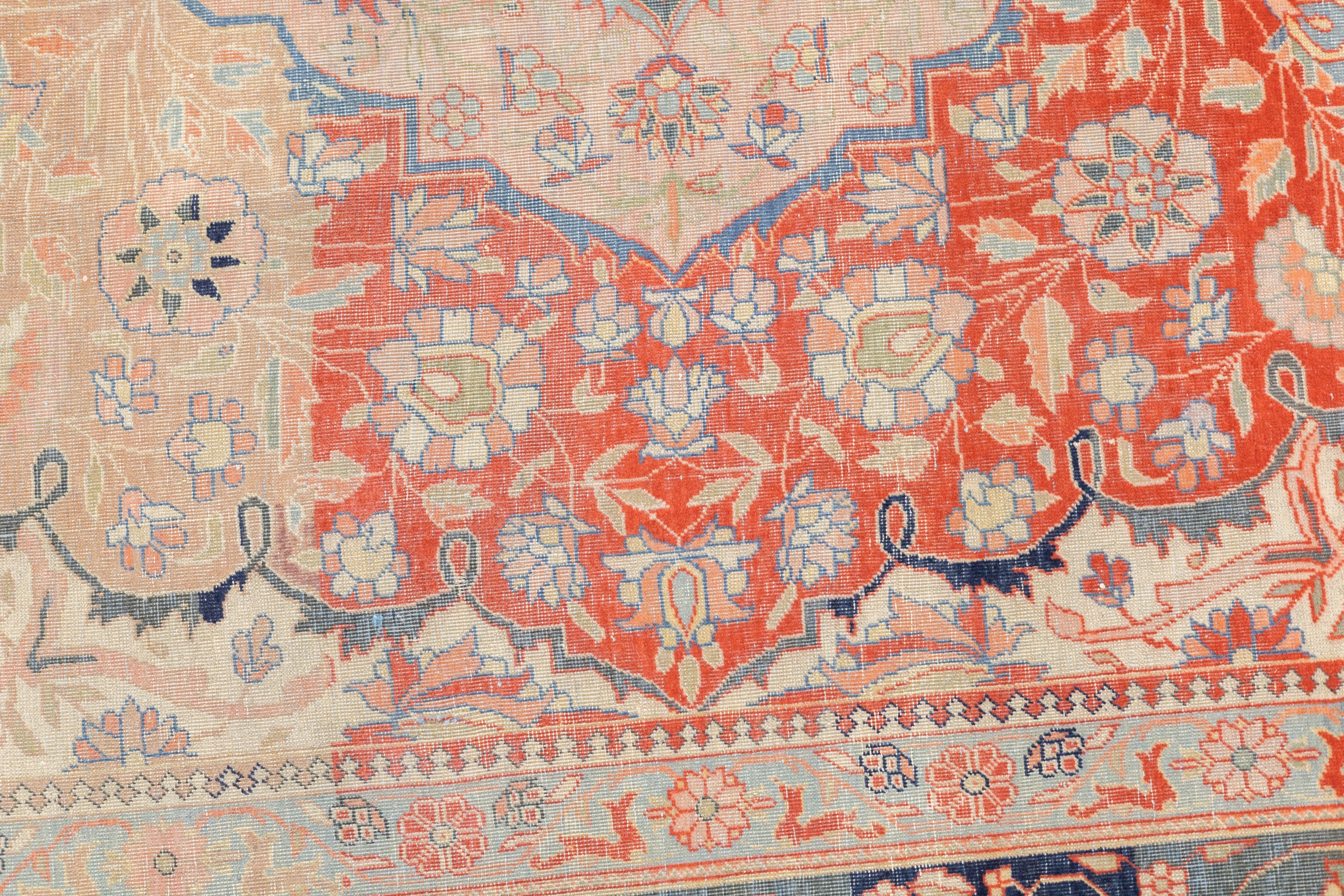 Antique Mohtasham Kashan Rug 4'4'' x 6'5''