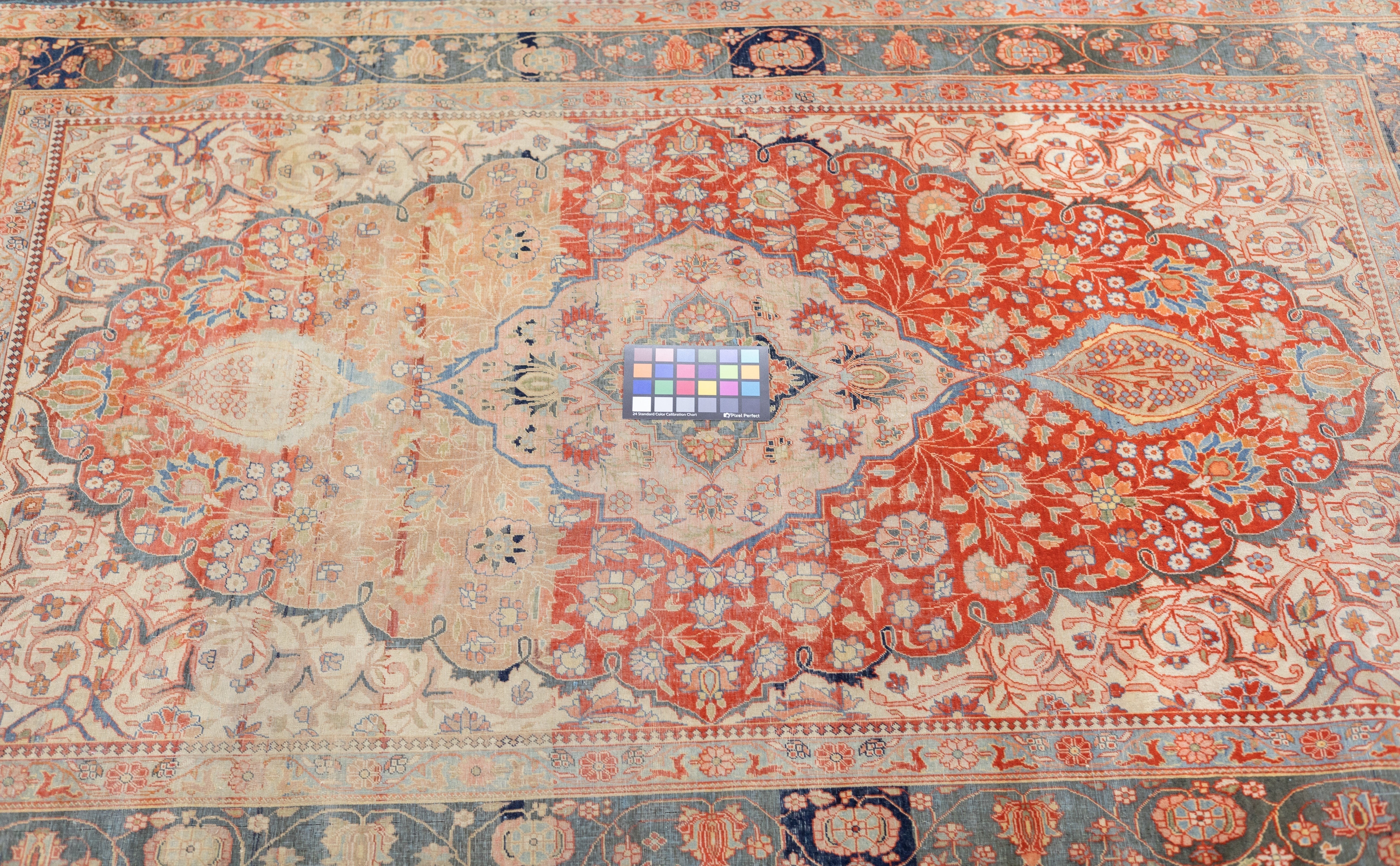 Antique Mohtasham Kashan Rug 4'4'' x 6'5''