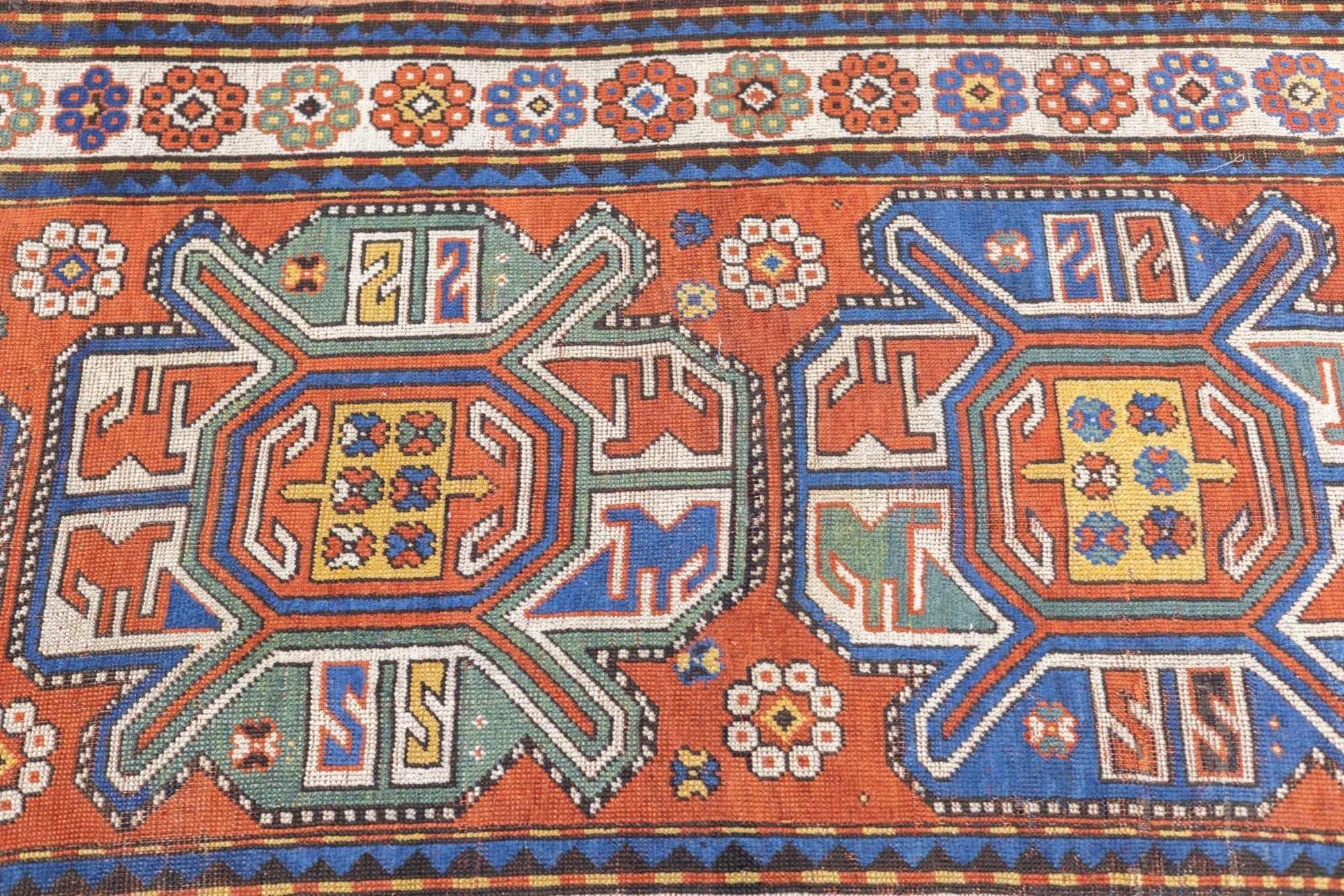 Antique Caucasian Kazak Rug 3'5'' x 6'3''