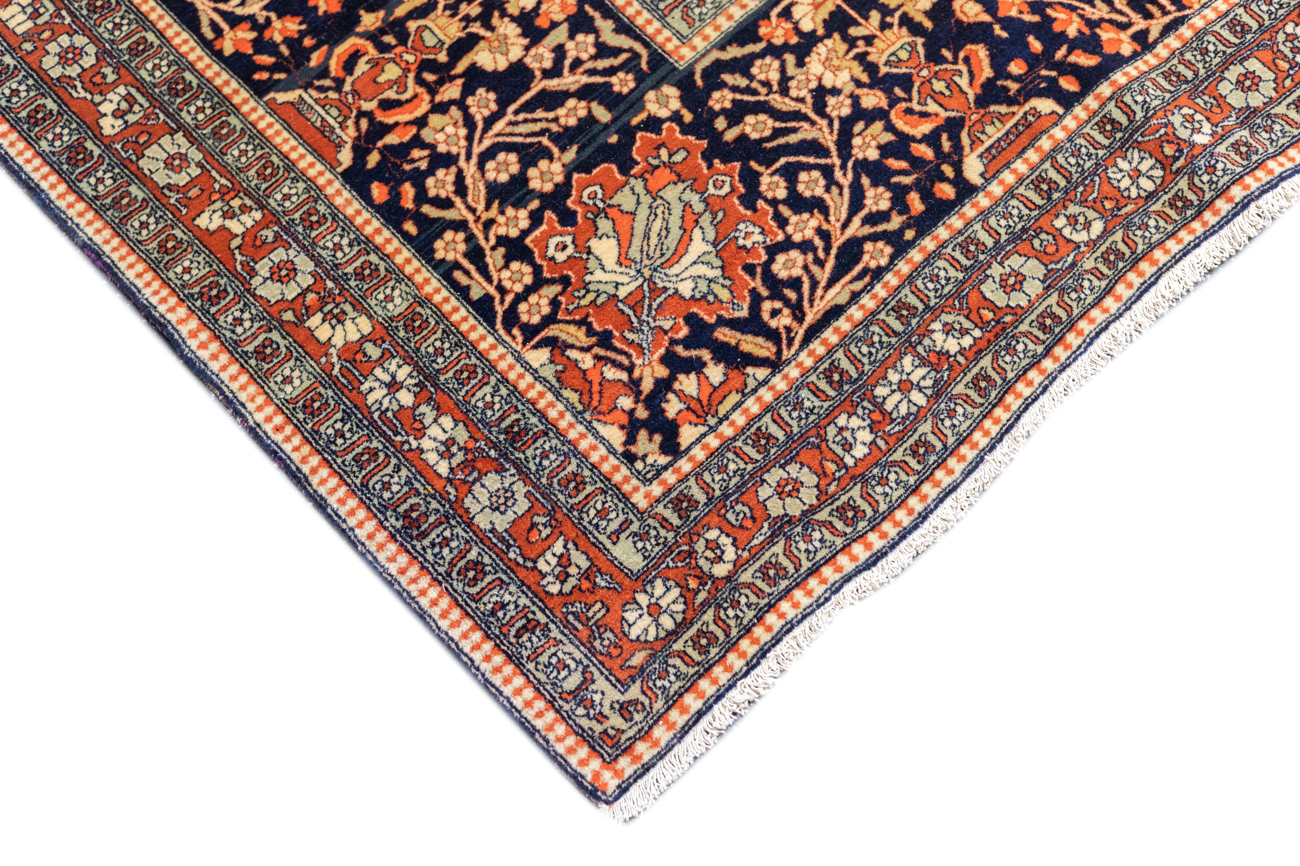 Antique Mohtasham Kashan Rug 8'7'' x 11'4''
