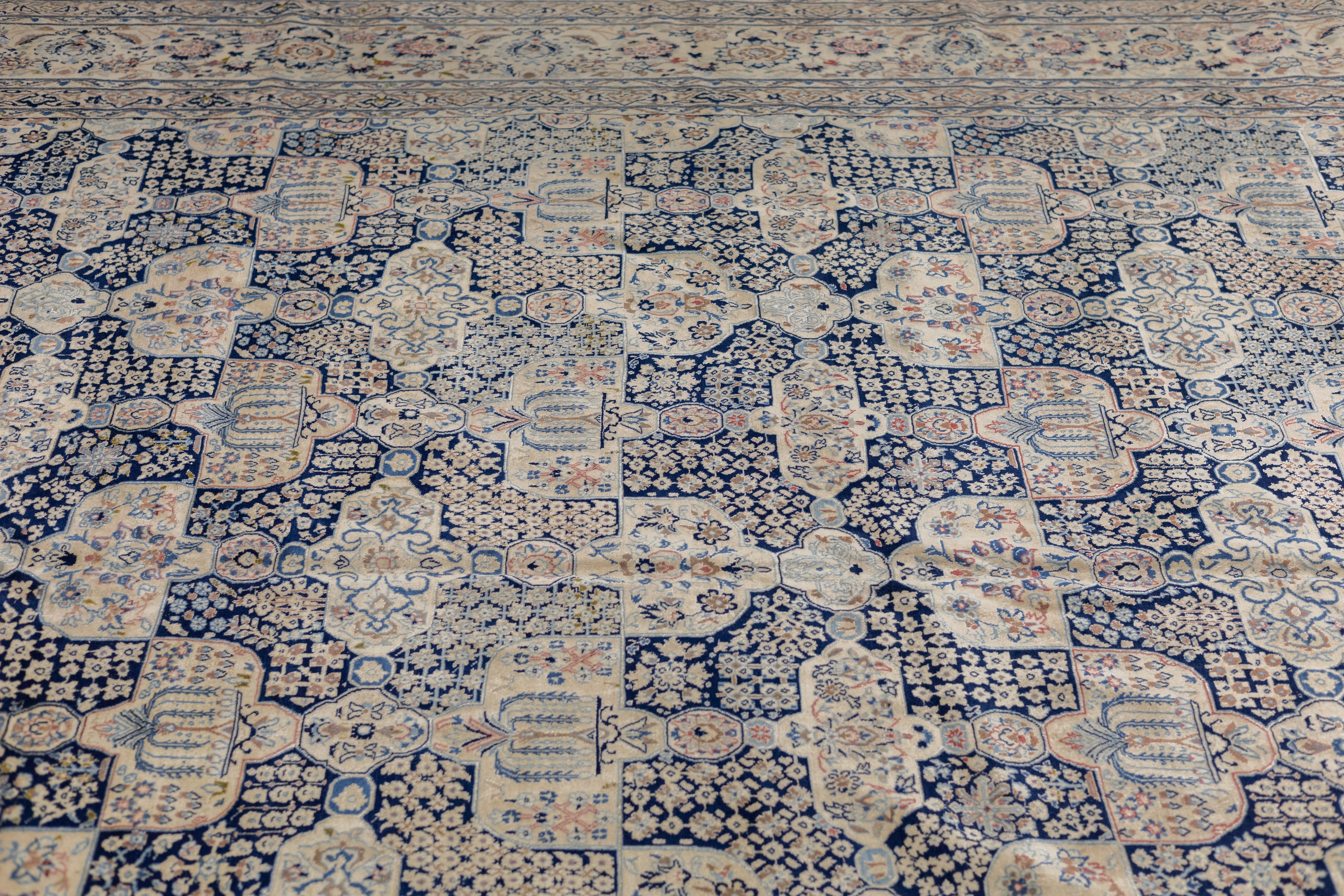 Extremely Fine Nain Habibian Wool and Silk Rug 10'10'' x 16'5''