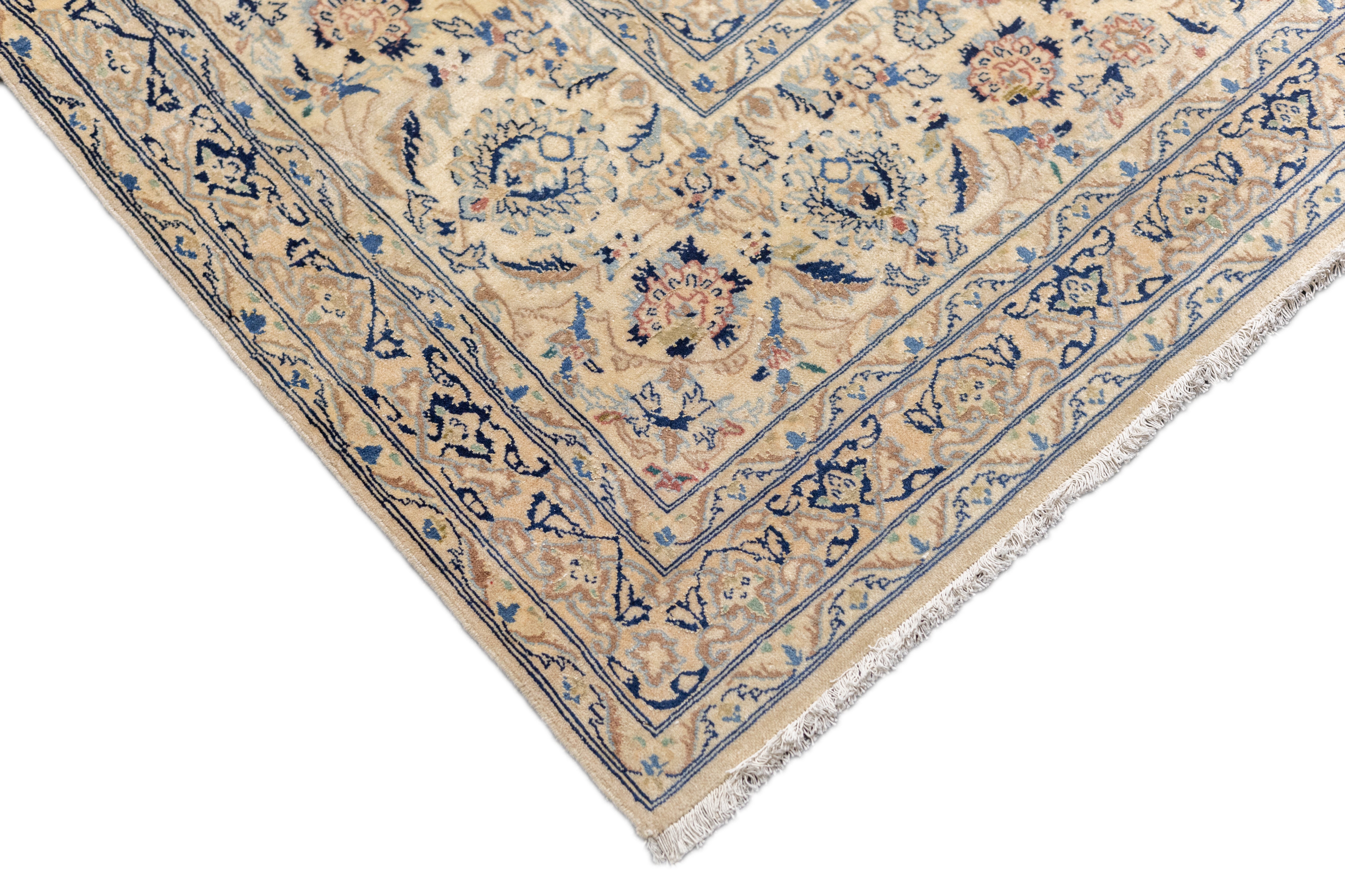 Extremely Fine Nain Habibian Wool and Silk Rug 10'10'' x 16'5''