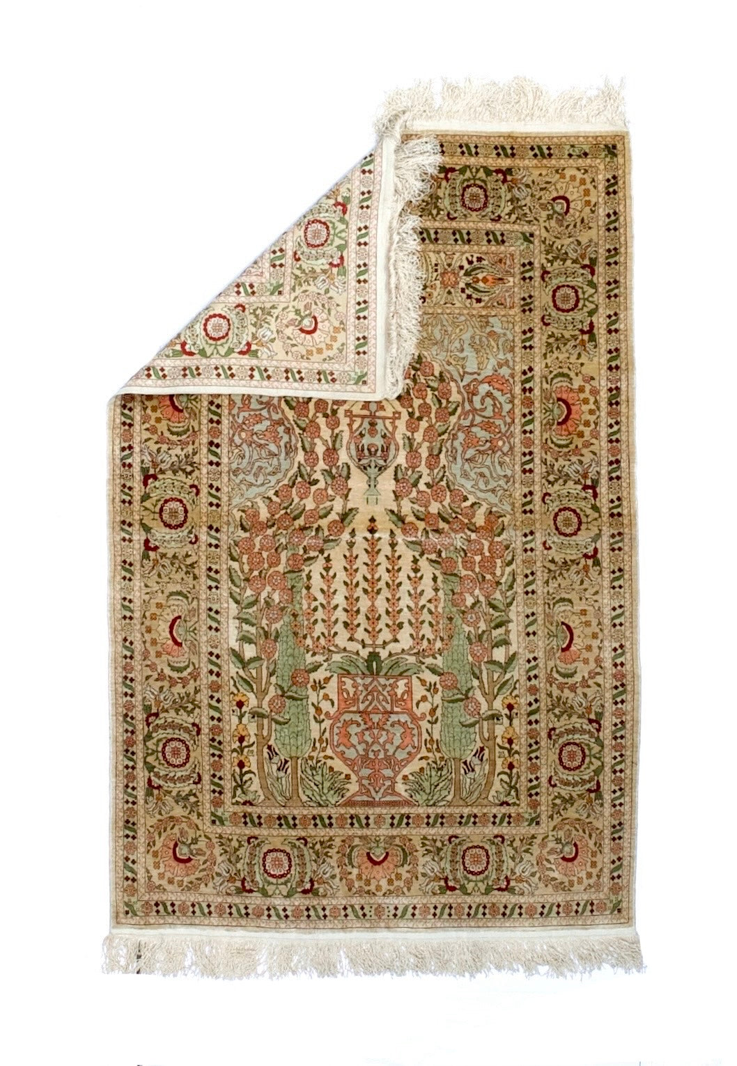 Antique Silk Hereke Rug 3' 4'' x 5' 1"