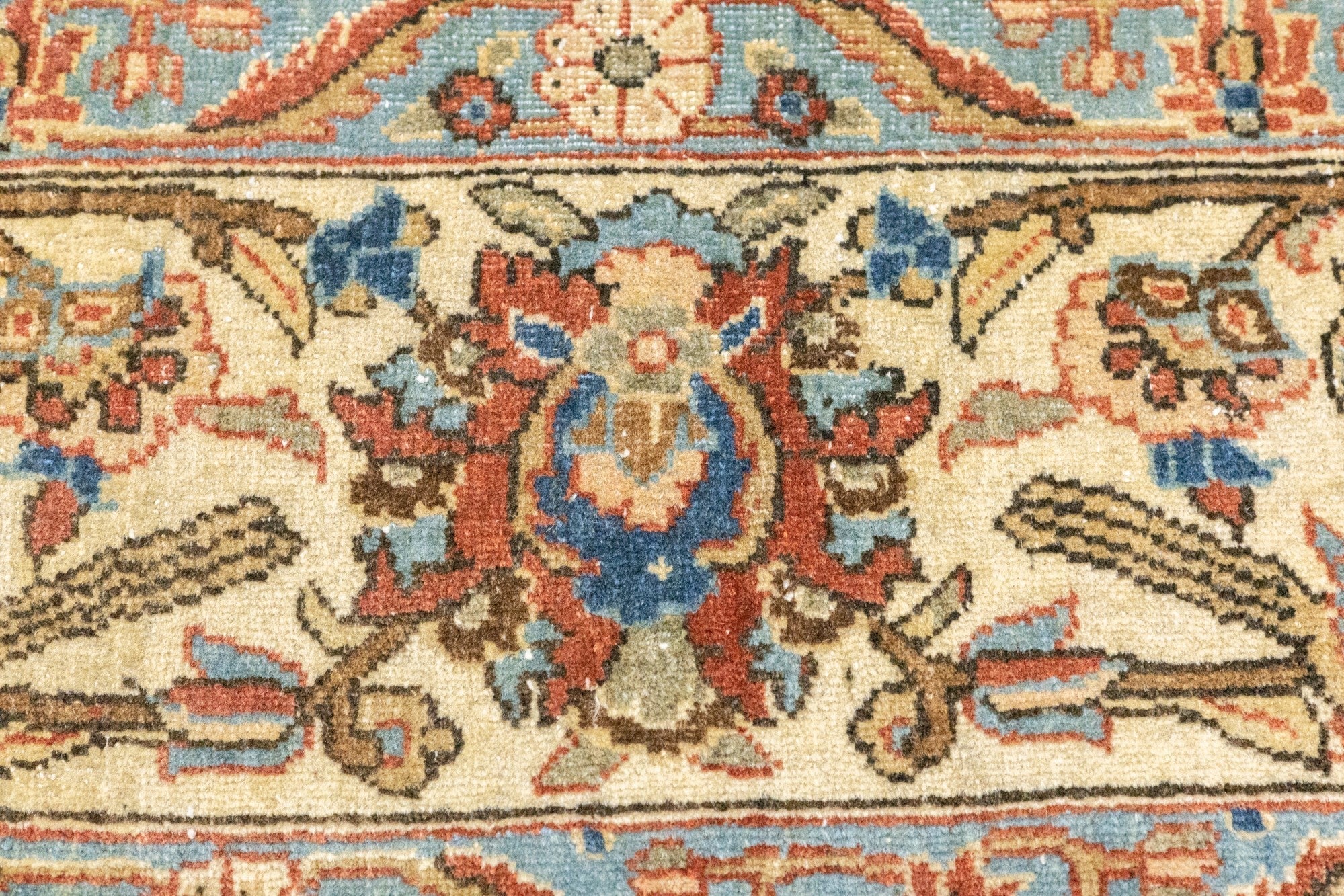 Extremely Fine Antique Tehran Wool Rug 7'10'' x 10'5''